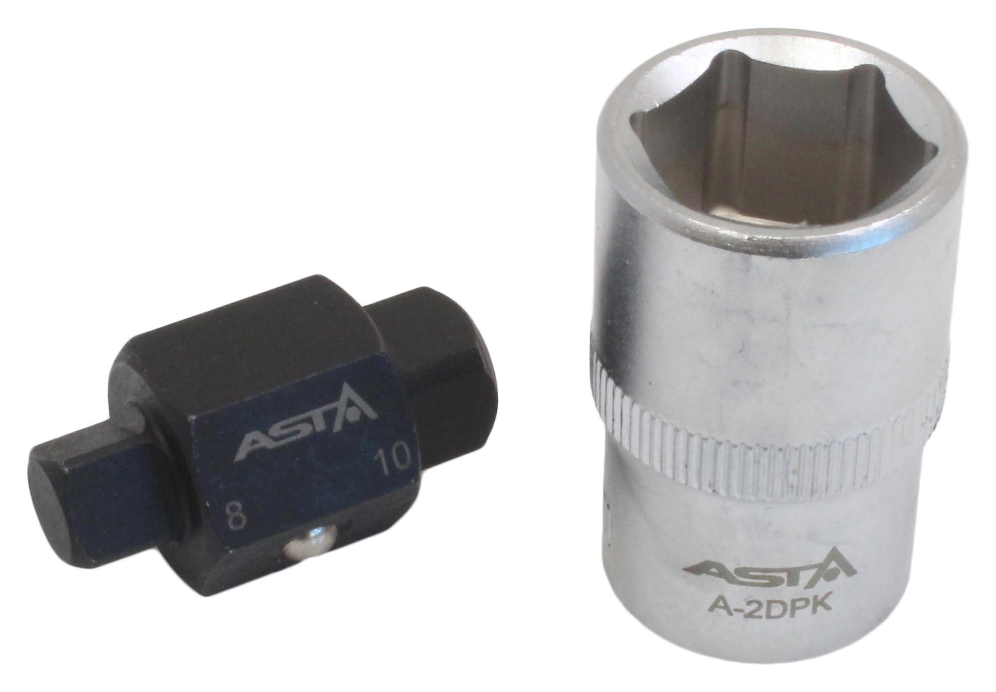 Chiave a bussola per smontaggio tappo di scarico dell'olio con attacco 1/2", 8mm × 10 mm