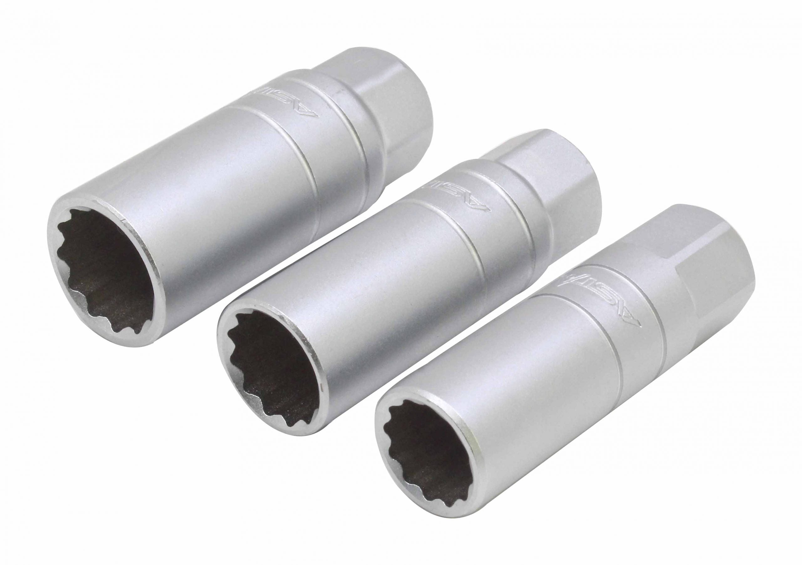 Bussola speciale per candele, sottile, 14-16-18 mm, in acciaio Cr-V, 3/8" pollice