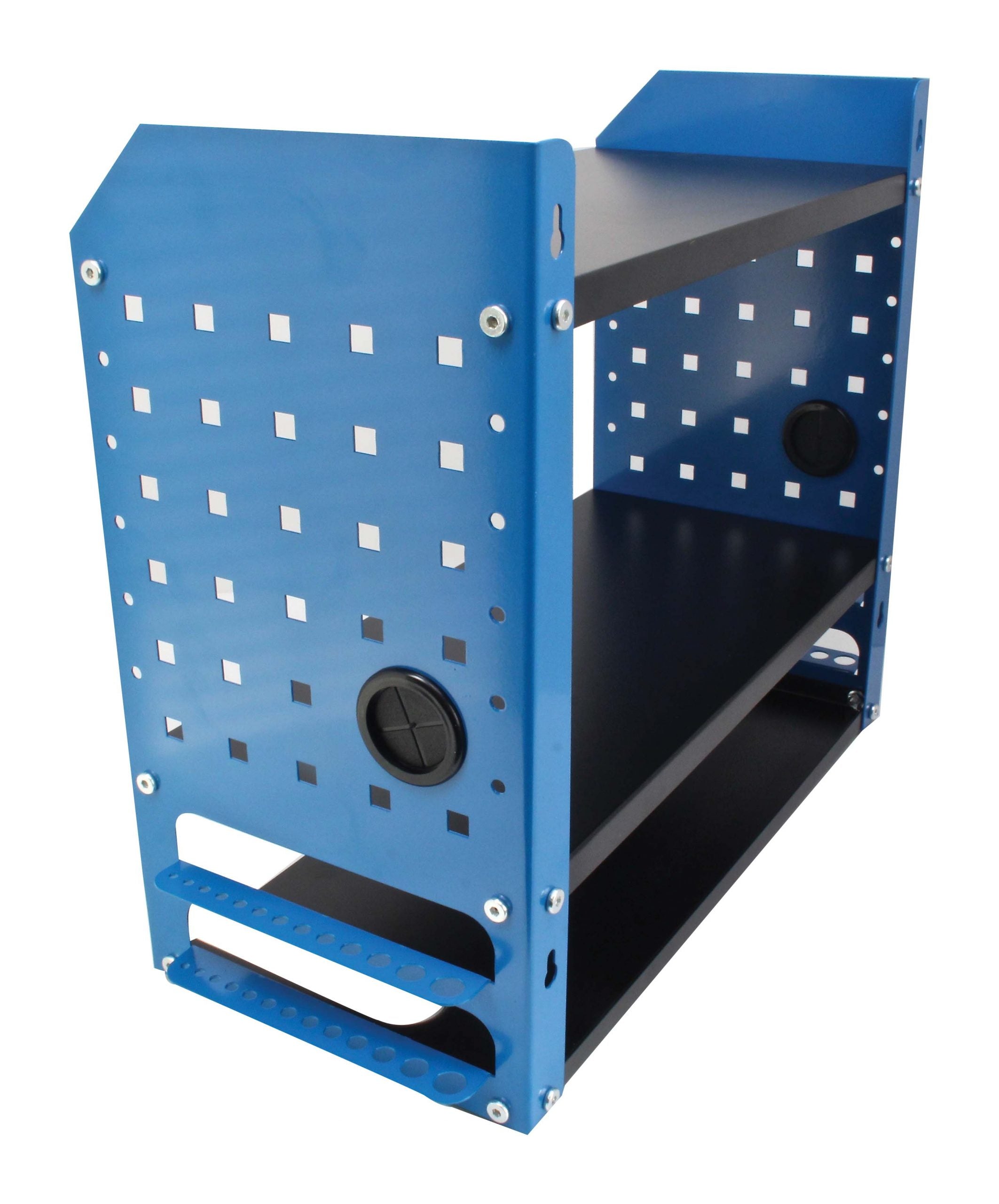 Organizzatore per attrezzi da parete, supporto per trapano a percussione, scaffale portautensili, organizer pesante per garage e officina con supporto laterale per cacciavite per garage, 46 x 41 x 22 cm - Satra
