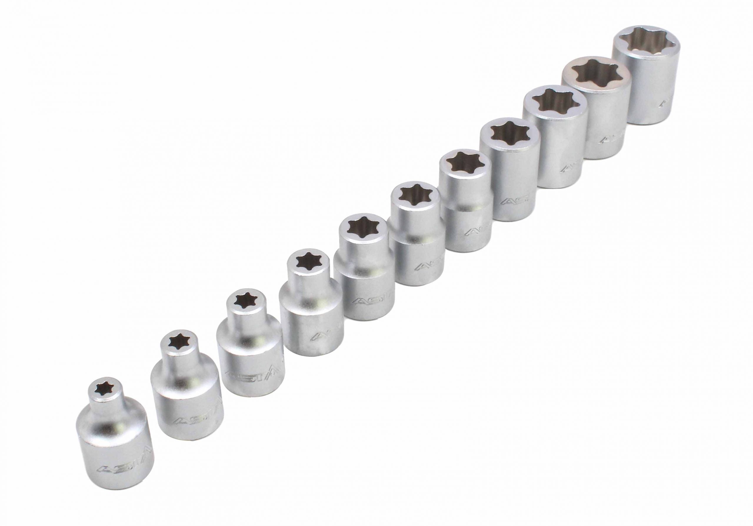 Set chiavi a bussola Torx 3/8" da E6–E20 11 pezzi, set di bussole E-Trx