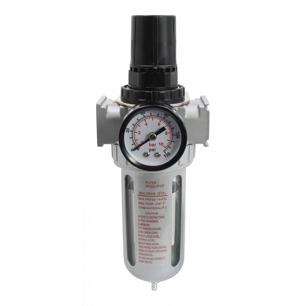 Filtro aria con regolatore di pressione del separatore d'acqua, con valvola di riduzione e manometro, accessorio per utensili pneumatici, 1/2'' Satra