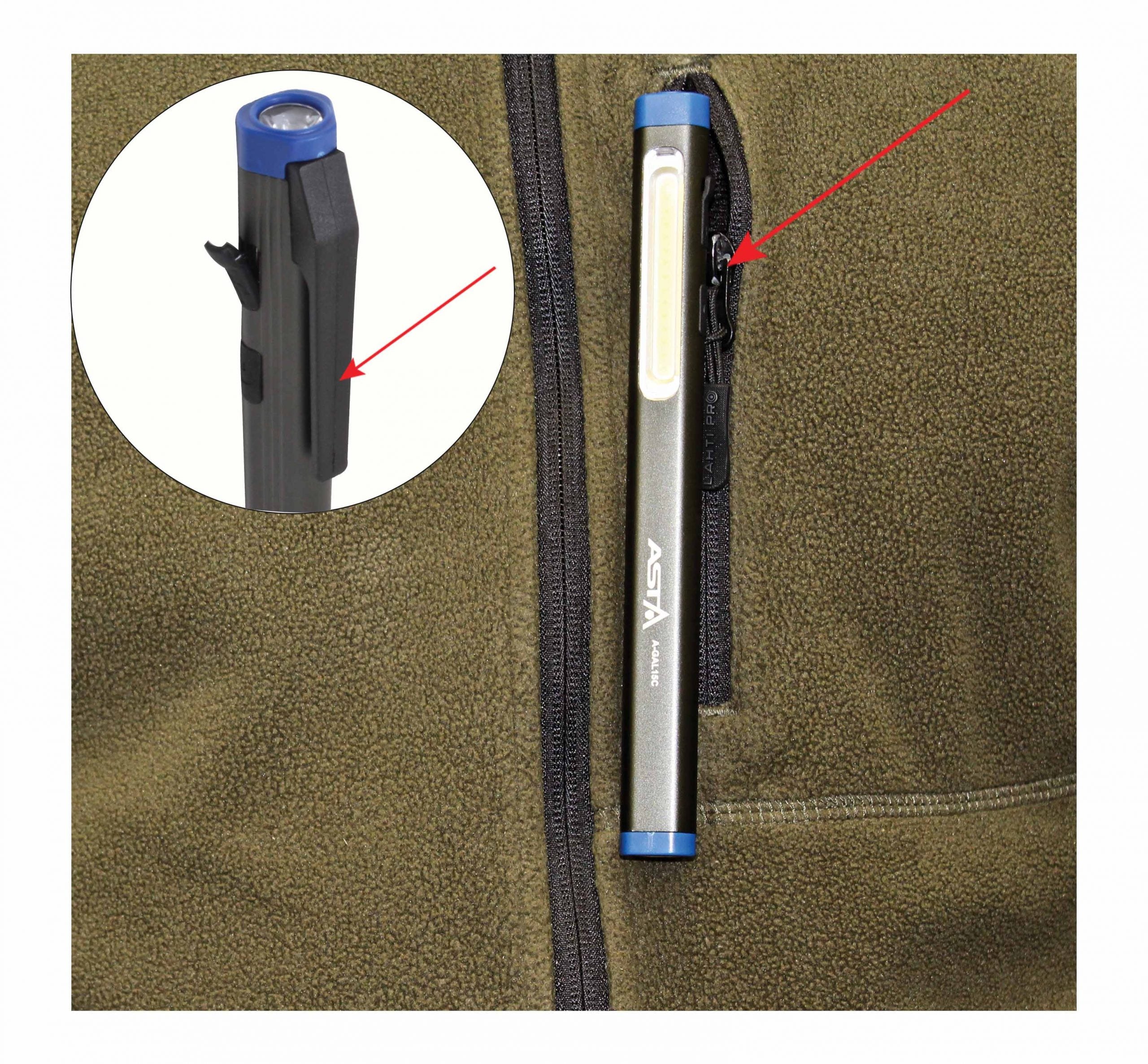 Torcia a penna LED COB, penlight piccola e compatta lampada da officina con potenza luminosa, dimmerabile, con magnete per il fissaggio