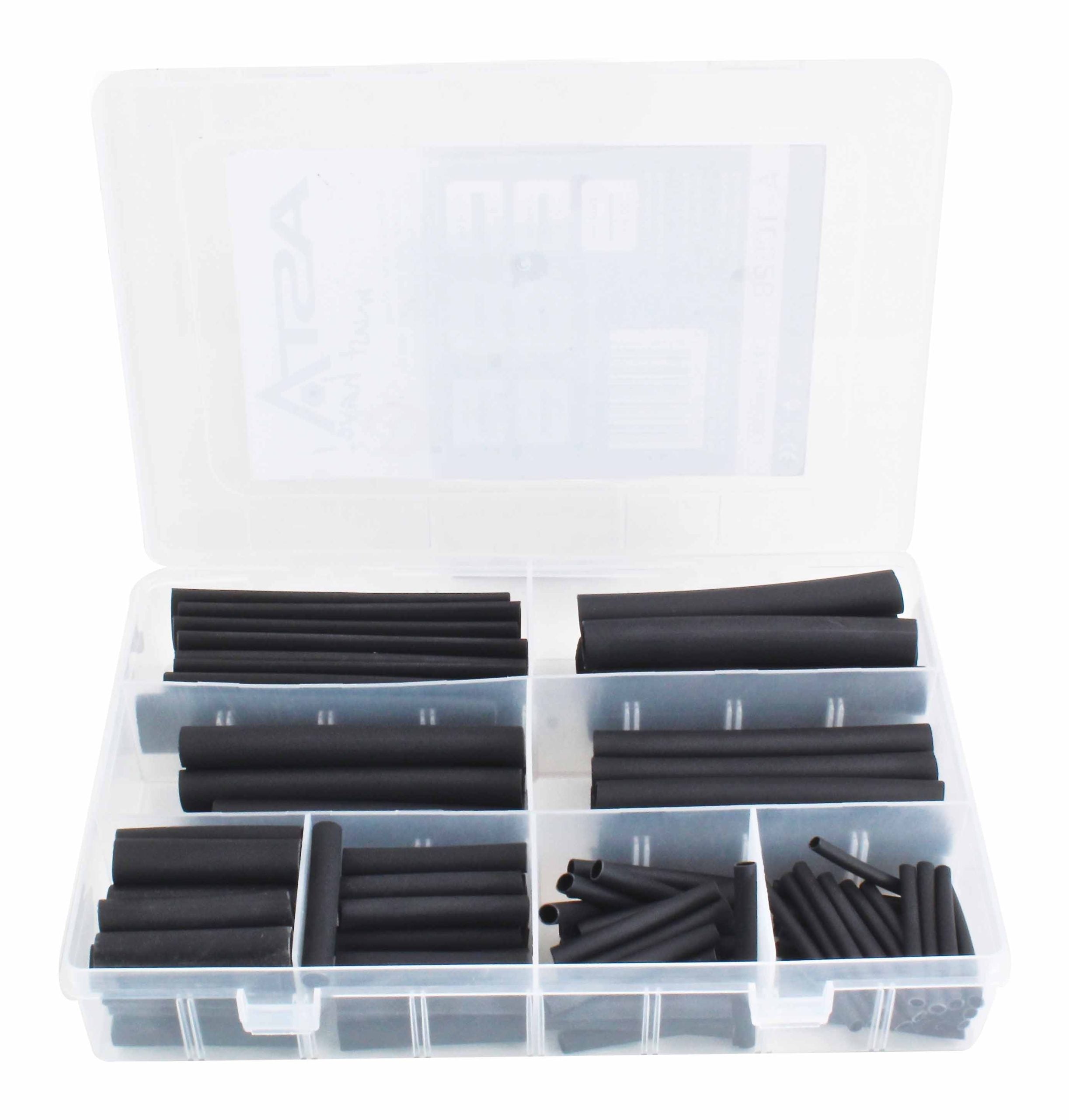 Set di guaina termorestringente, tubi termoretraibili, colore nero, per cavi di isolamento, kit di tubi termorestringenti, assortimento per avvolgimento di cavi isolanti elettrici, TC528 127 pezzi