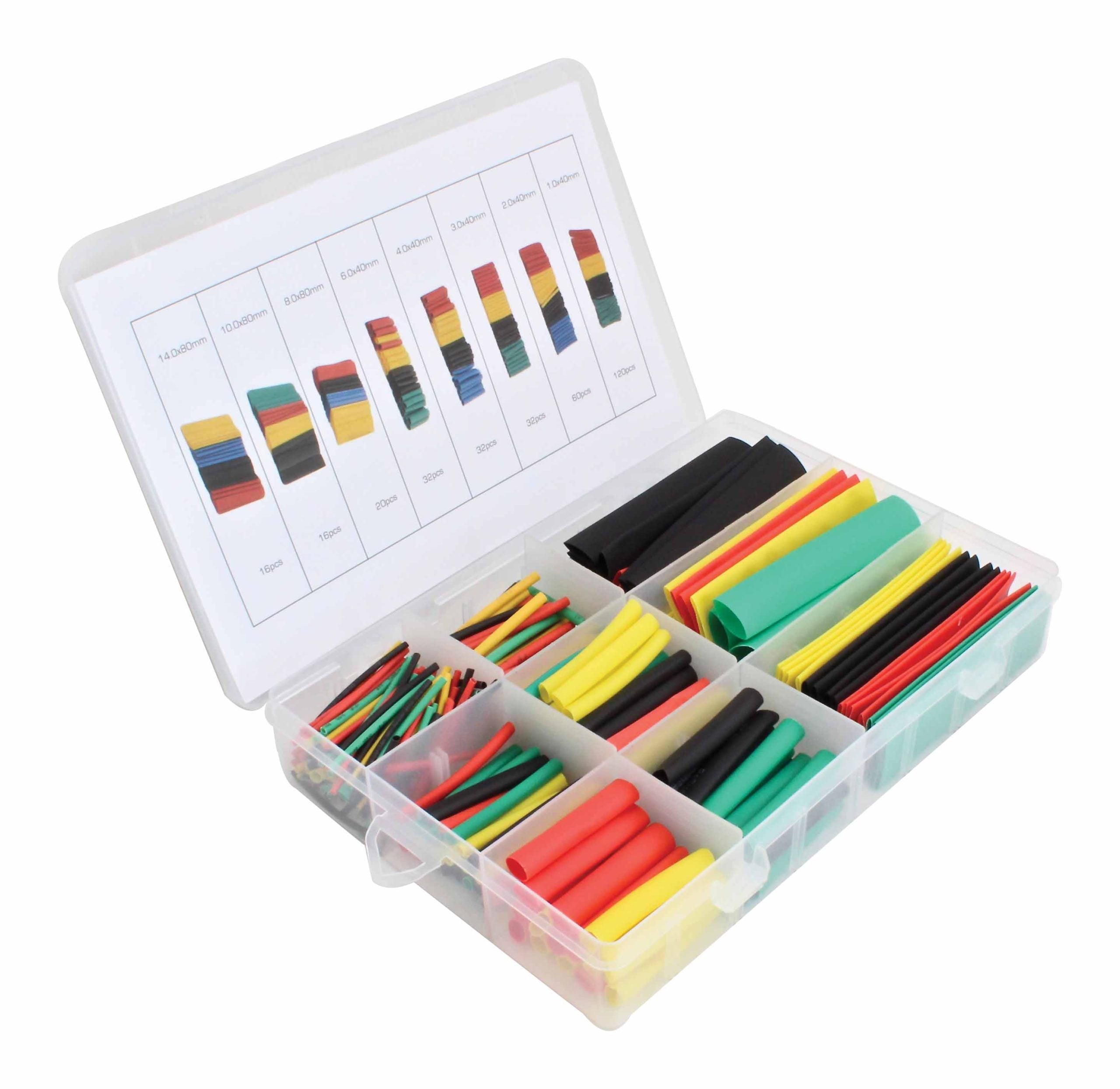 Set di guaina termorestringente 328 pezzi, tubi termoretraibili, impermeabili, colore nero, blu, rosso, giallo, verde, 1-14 mm, per cavi di isolamento, kit di tubi termorestringenti, assortimento di manicotti per avvolgimento di cavi isolanti elettrici