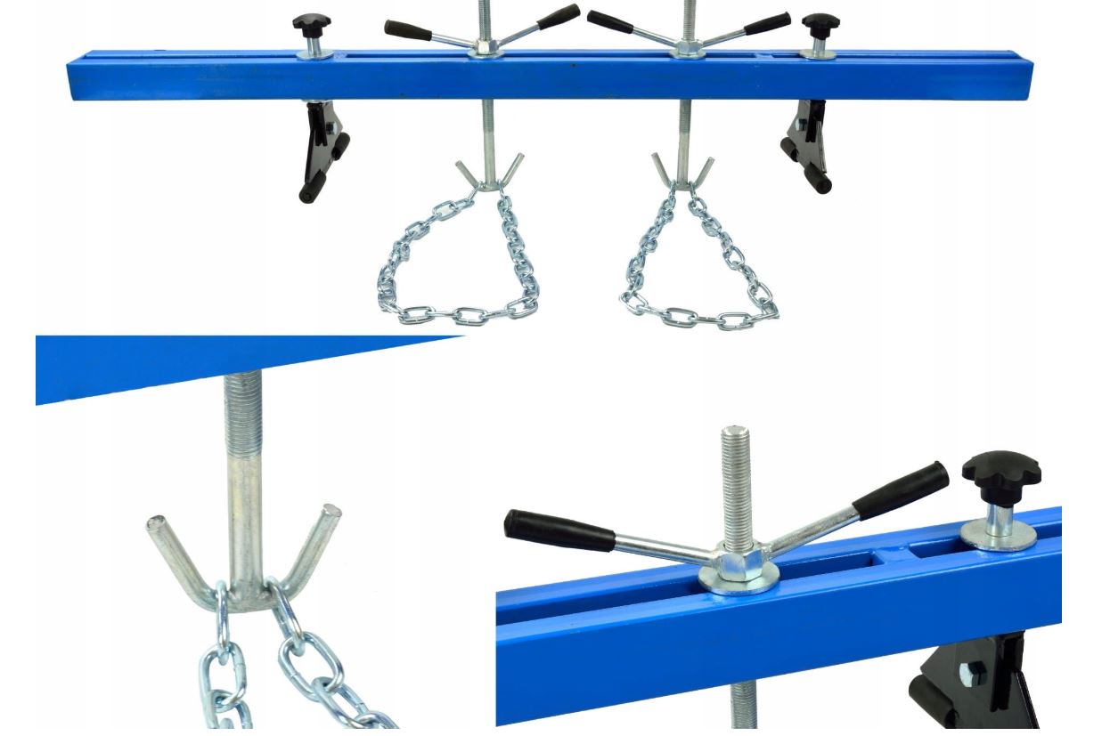 Ponte motore con portata max di 500 kg, traversa per sollevamento per riparazioni di motori, barra traversa supporto manuale motore ponte motore