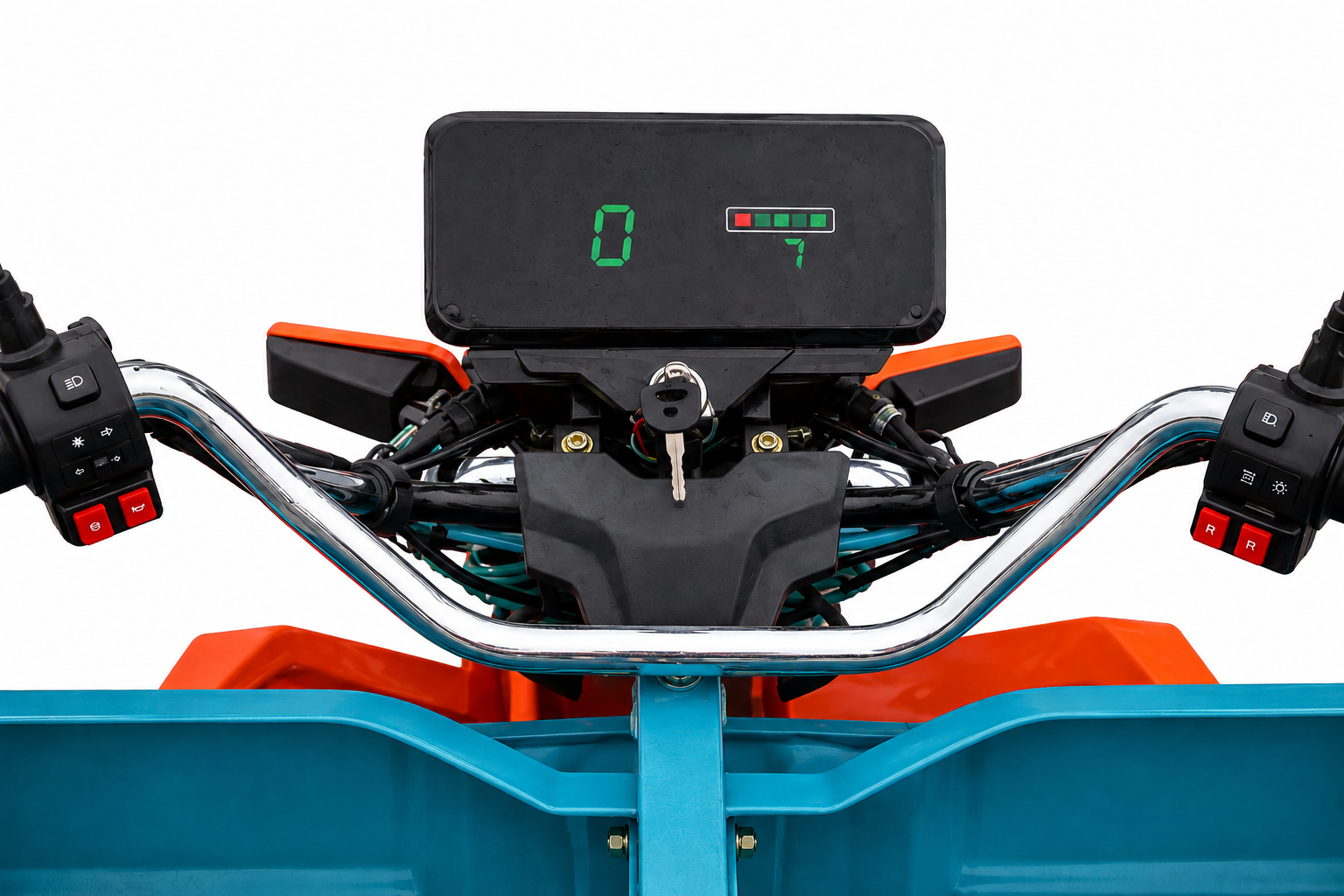 Triciclo elettrico a 3 ruote, da carico, mini dumper, autocarro con cassone ribaltabile con cabina