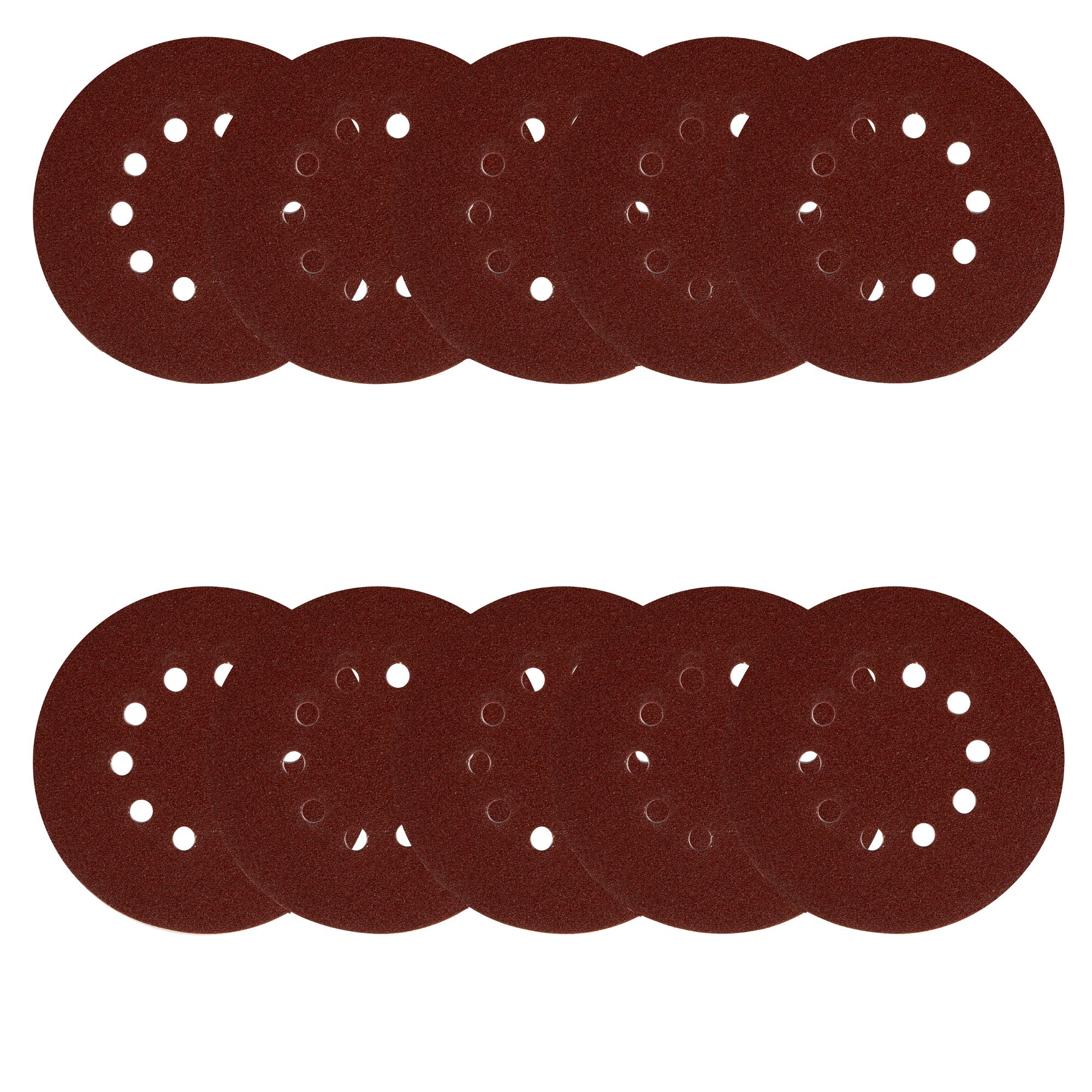 Dischi abrasivi professionali, 10 pezzi, 10 fori, ø 215 mm, grana P80, per levigatrici, fogli abrasivi, carta abrasiva, tamponi abrasivi, set di dischi abrasivi