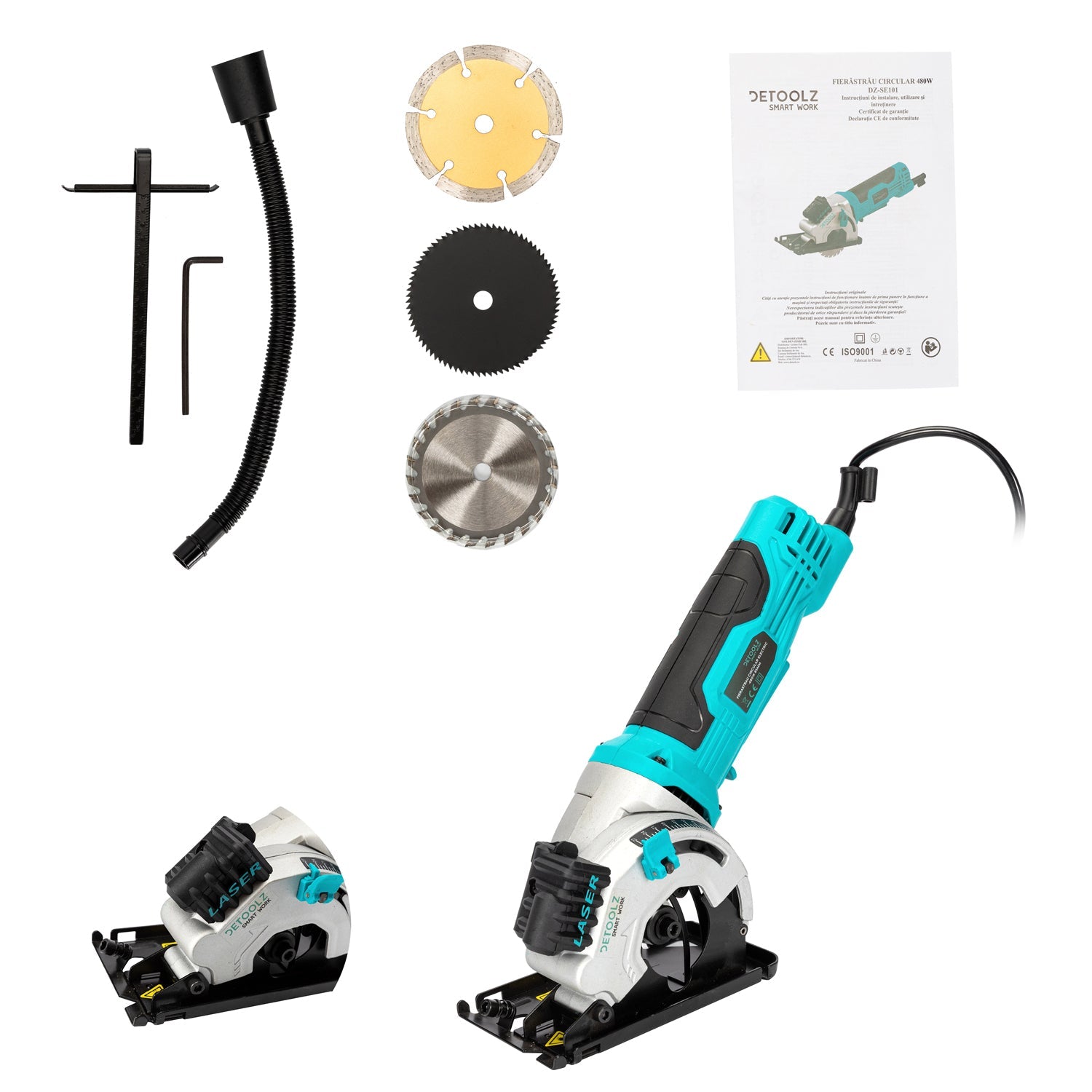 Sega circolare elettrica a mano 3500 rpm 480 w Detoolz