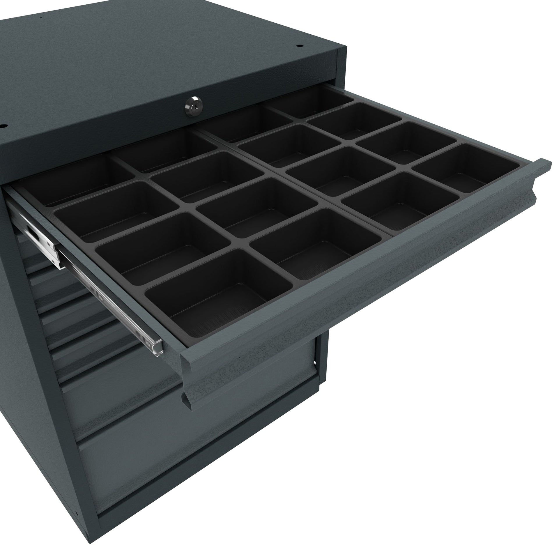 Set di organizer per cassetti, organizer per cassetti cucina bagno divisori cassetti organizzatore per organizzazione scrivania contenitori per trucchi in plastica, ordina cassetti plastica, divisori per cassetti, drawer organizer (nero), 8 pz.