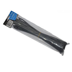 Set 50 fascette elettricista, fascette plastica, fascette nere resistente alle temperature, resistenza alla rottura per gestione dei cavi elettrici, fili, giardinaggio, 5 x 300 mm nero