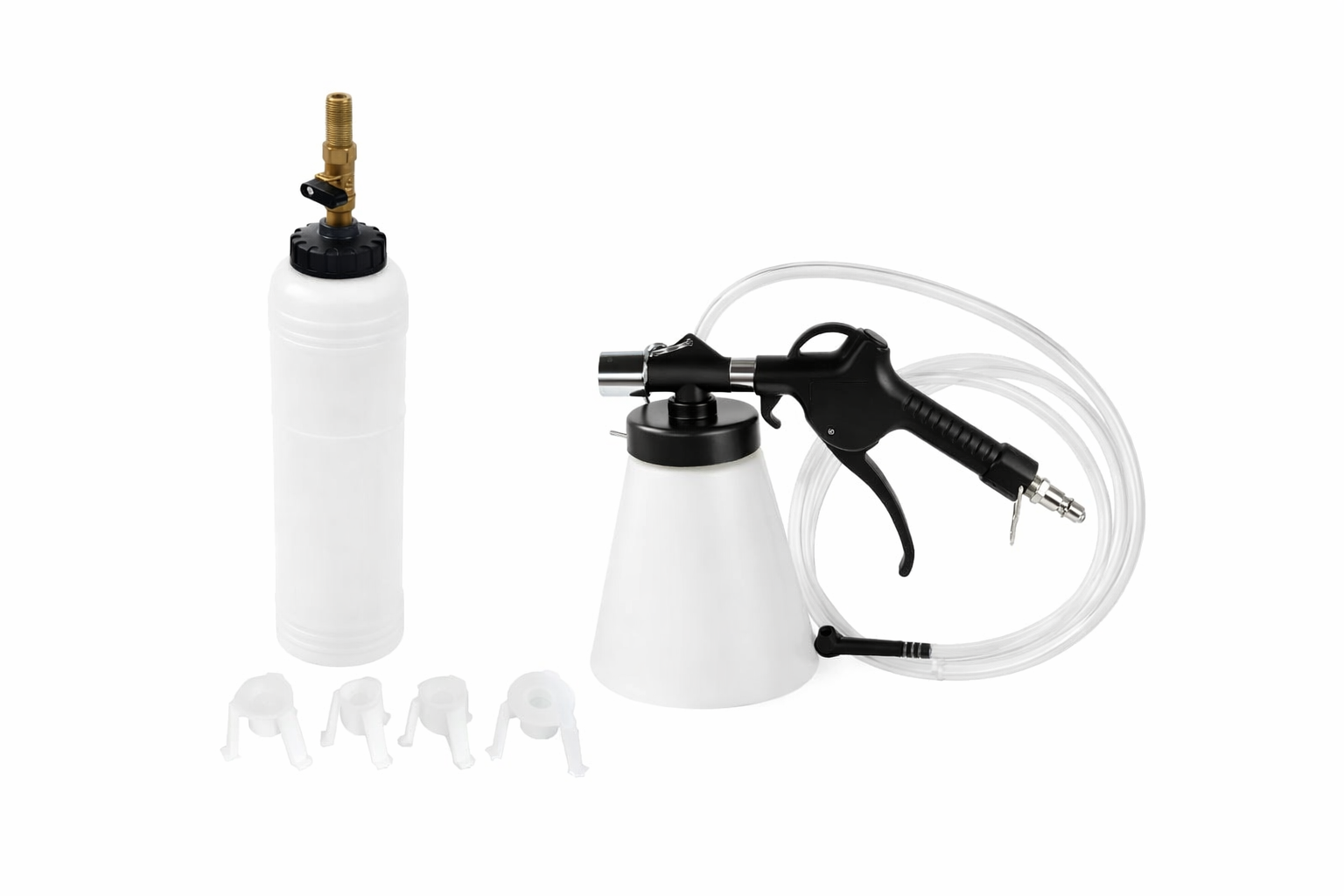 Spurgo freni pneumatico, kit con pistola pneumatica per spurgo e cambio del liquido freni