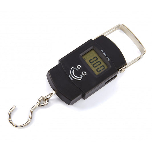 Bilancia con gancio per bagagli-valigie 110 lb 50 kg da appendere con display lcd retroilluminato, per valigie con maniglia grande, bilancia postale digitale, bilancia da pesca digitale