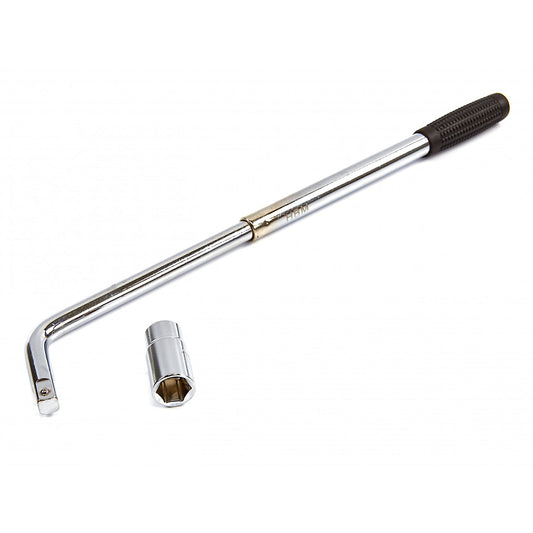 Chiave telescopica per dadi ruota auto con bussola da 17/19 mm da 1/2" pollici, chiave ruota extra lunga allungabile regolabile 330-520 mm smonta ruota, impugnatura antiscivolo gommata, attrezzo veicoli officina moto
