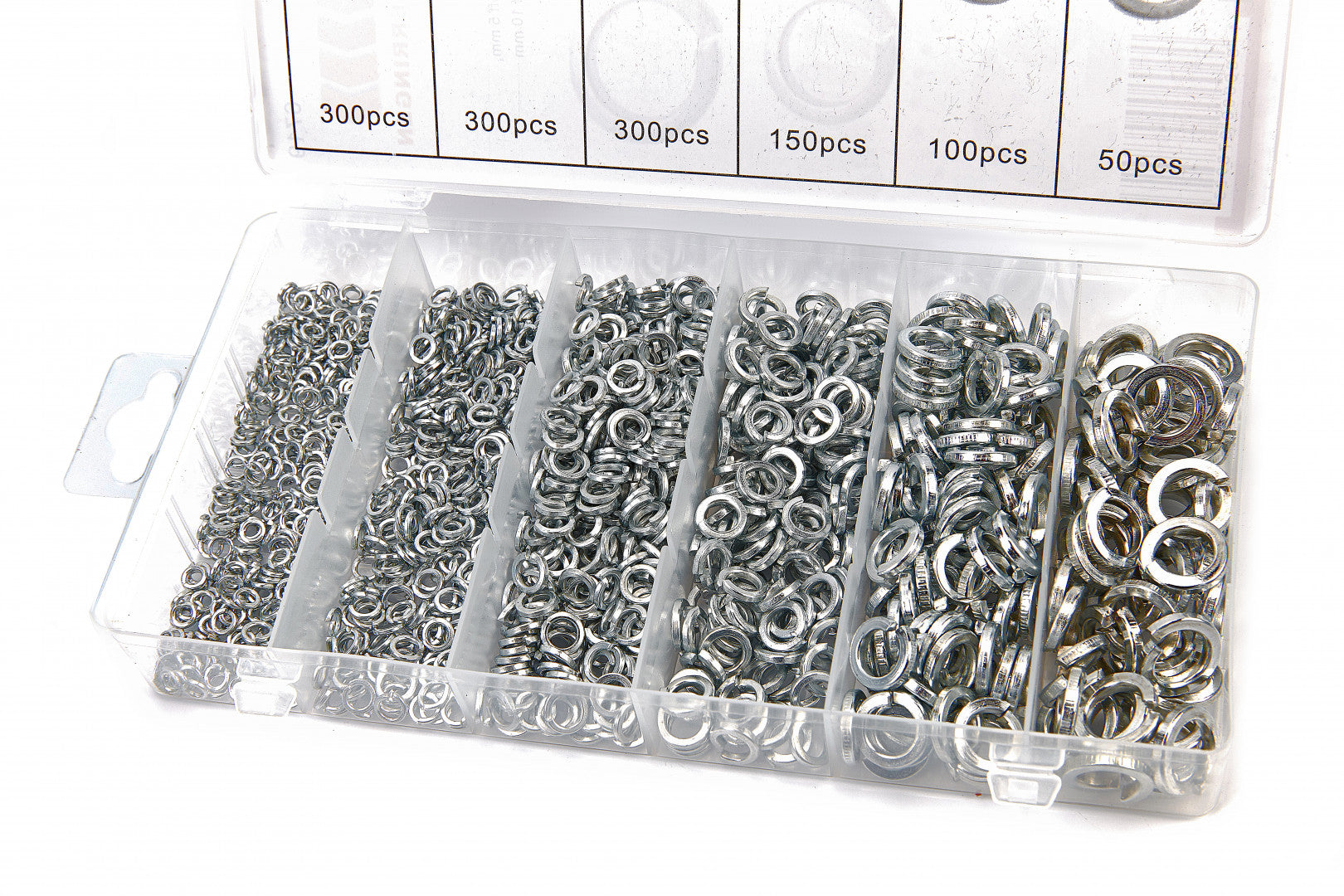 Set di rondelle di bloccaggio, rondelle di serraggio con denti interni, anelli di sicurezza con fermo rapido, Grower 1200 pezzi
