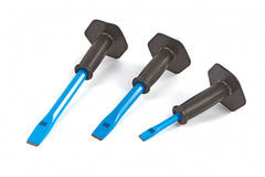 Scalpello da muratore piatto con paracolpo lunghezza 300mm, per materiali duri mattoni calcestruzzo pietre, impugnatura antiscivolo in gomma 19mm Ingco