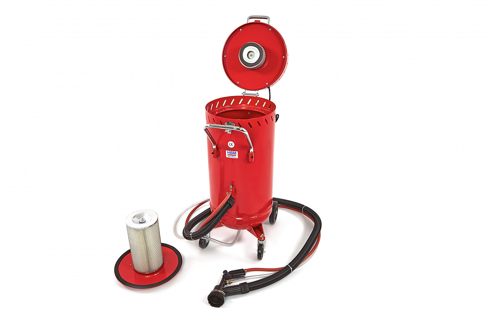 Sabbiera a vuoto 105 l, controllo polvere e riciclo abrasivi 1 200 w, per esterno