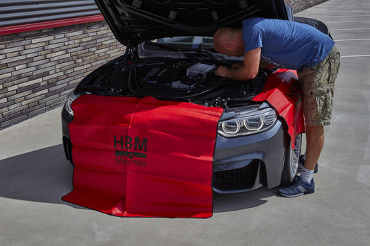 Tappetino di protezione del parafango, copri-parafango protettivo, copertura magnetica impermeabile per auto, grandi dimensioni parafango dell'auto di universale per auto o suv, per meccanico, carrozzeria 120 × 100 cm HBM Machines Olanda