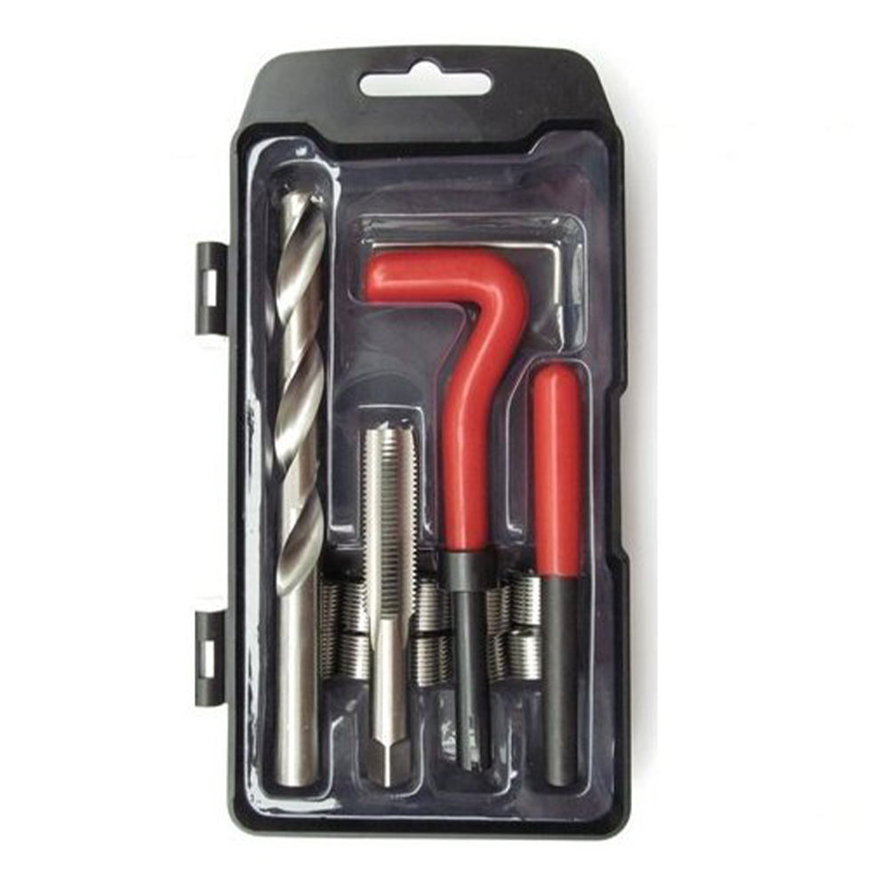 Kit di riparazione filettatura M10 x 1.0, helicoil ripristino strumenti di riparazione filo, kit inserto filo compatibile set di utensili manuali per riparazione auto. kit di riparazione per filetti