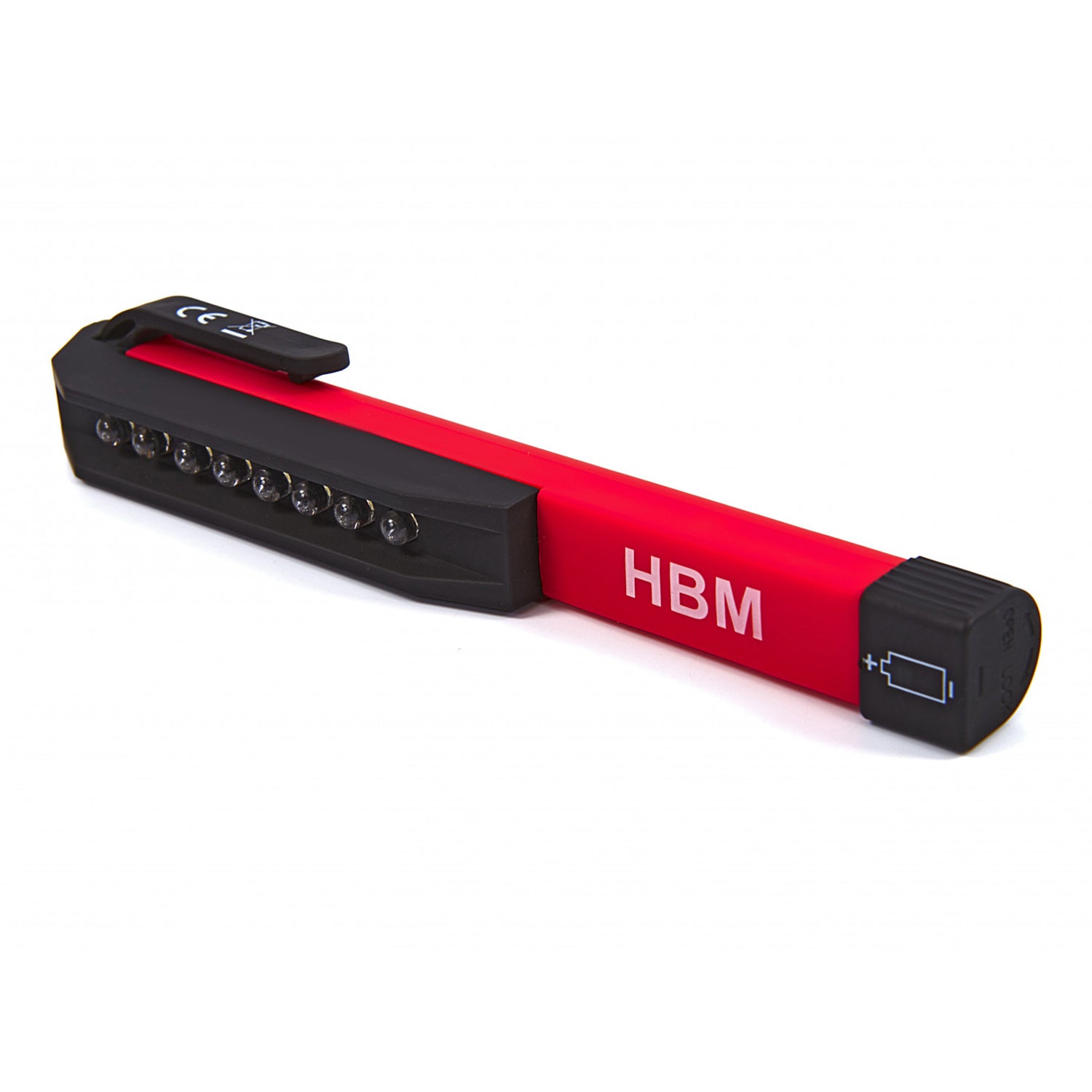 Torcia a 8 LED mini tascabile con clip, alimentata da batterie AAA, facile da trasportare, attrezzatura per esterni, lavoro, fai da te, escursioni, campeggio, caccia, Hbm