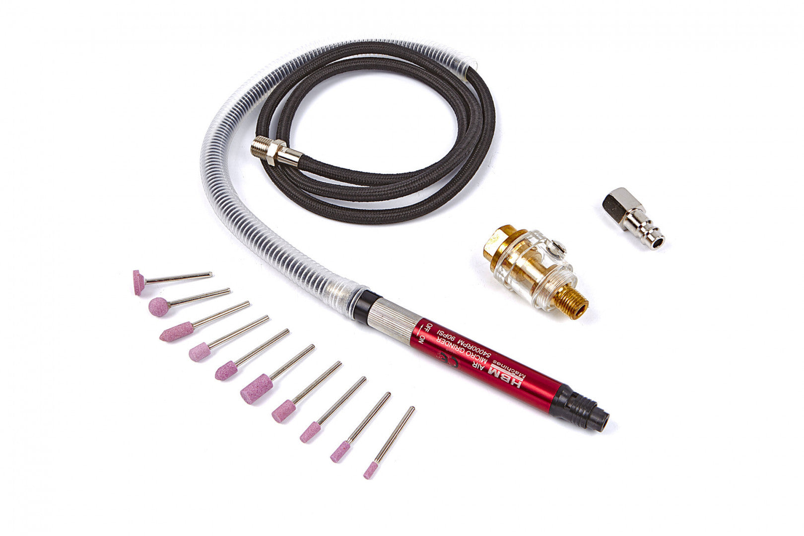 Micro smerigliatrice pneumatica, smerigliatrice a matita ad aria, 58.000rpm mini smerigliatrice a penna dritta ad alta velocità con chiave per lucidatura, incisione e taglio vari metalli, 6 bar