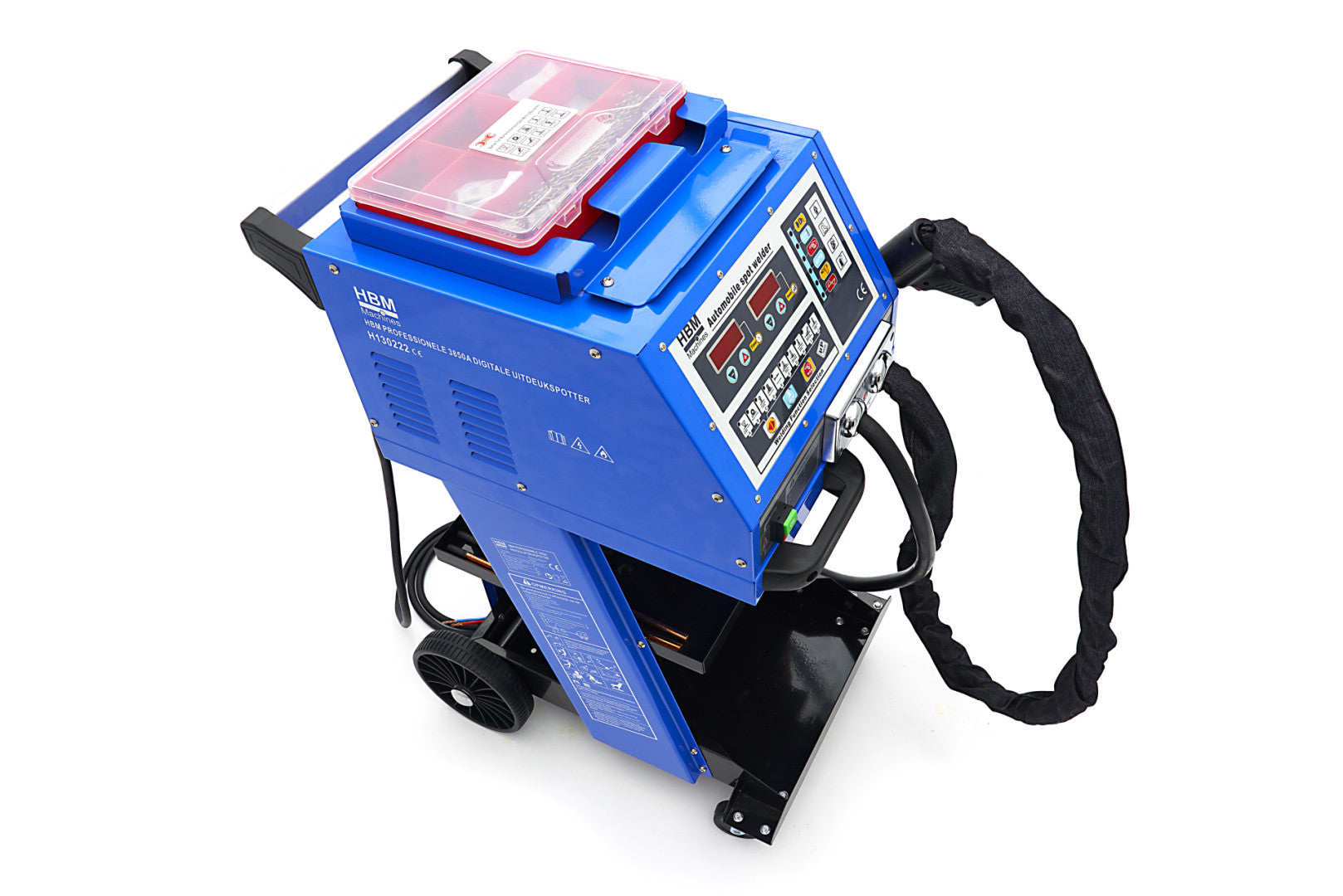 Kit estrattore per carrozzeria 230 V, stazione saldatrice per rimozione ammaccature a punti 5 modalità di saldatura, kit di strumento per riparazione ammaccature carrozzeria per auto camion moto, digitale 3850 A HBM