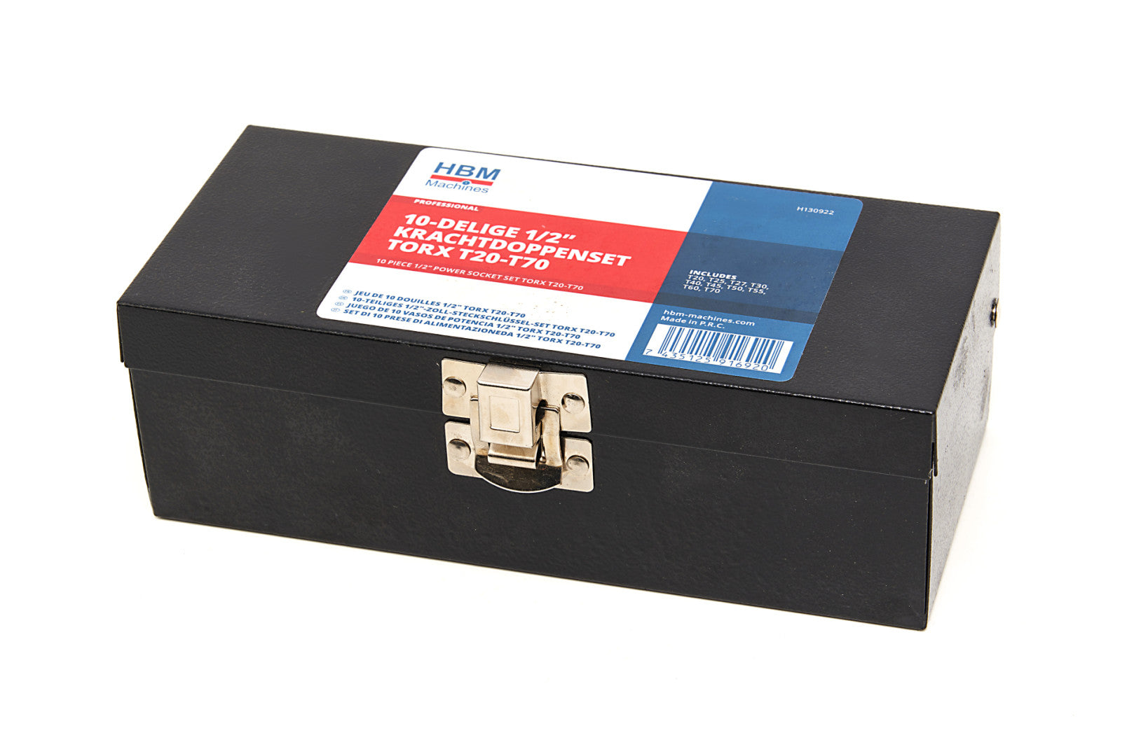 Set di chiavi a bussola Torx impact 1/2 T20-T70, 10 pezzi Hbm