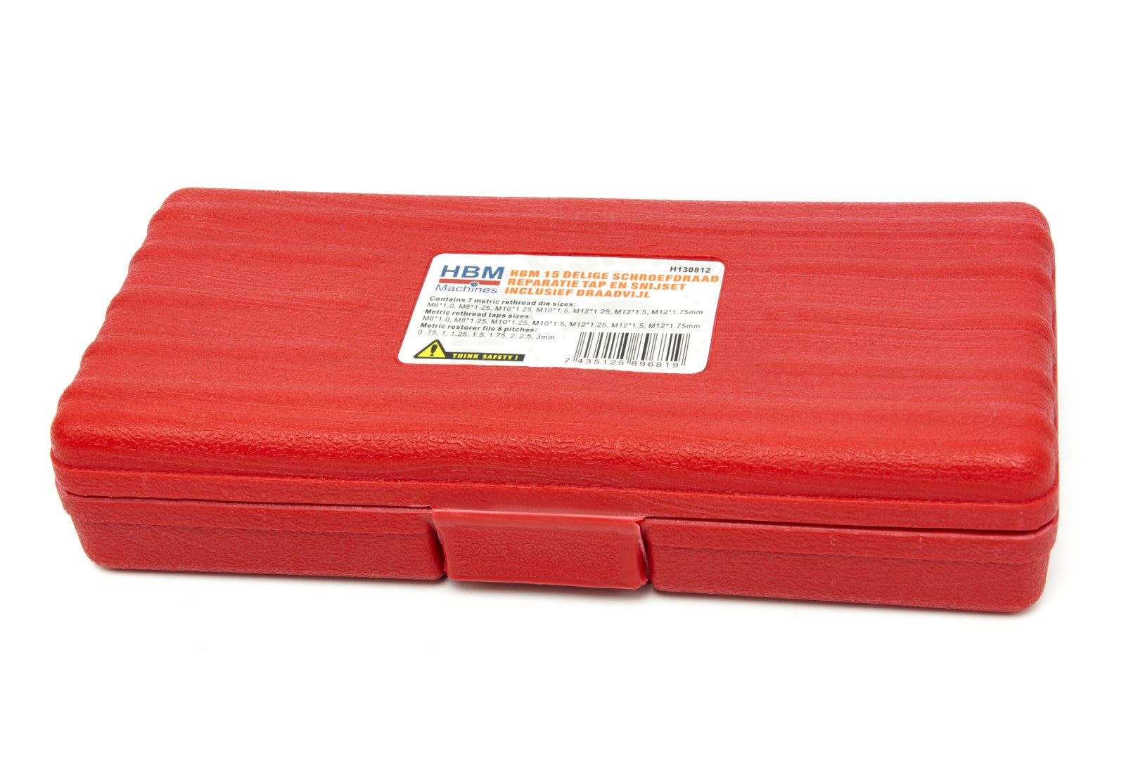 Set di 15 pezzi per filettatura metrica, kit di riparazione per la rifilatura, set per filettatura, Hbm