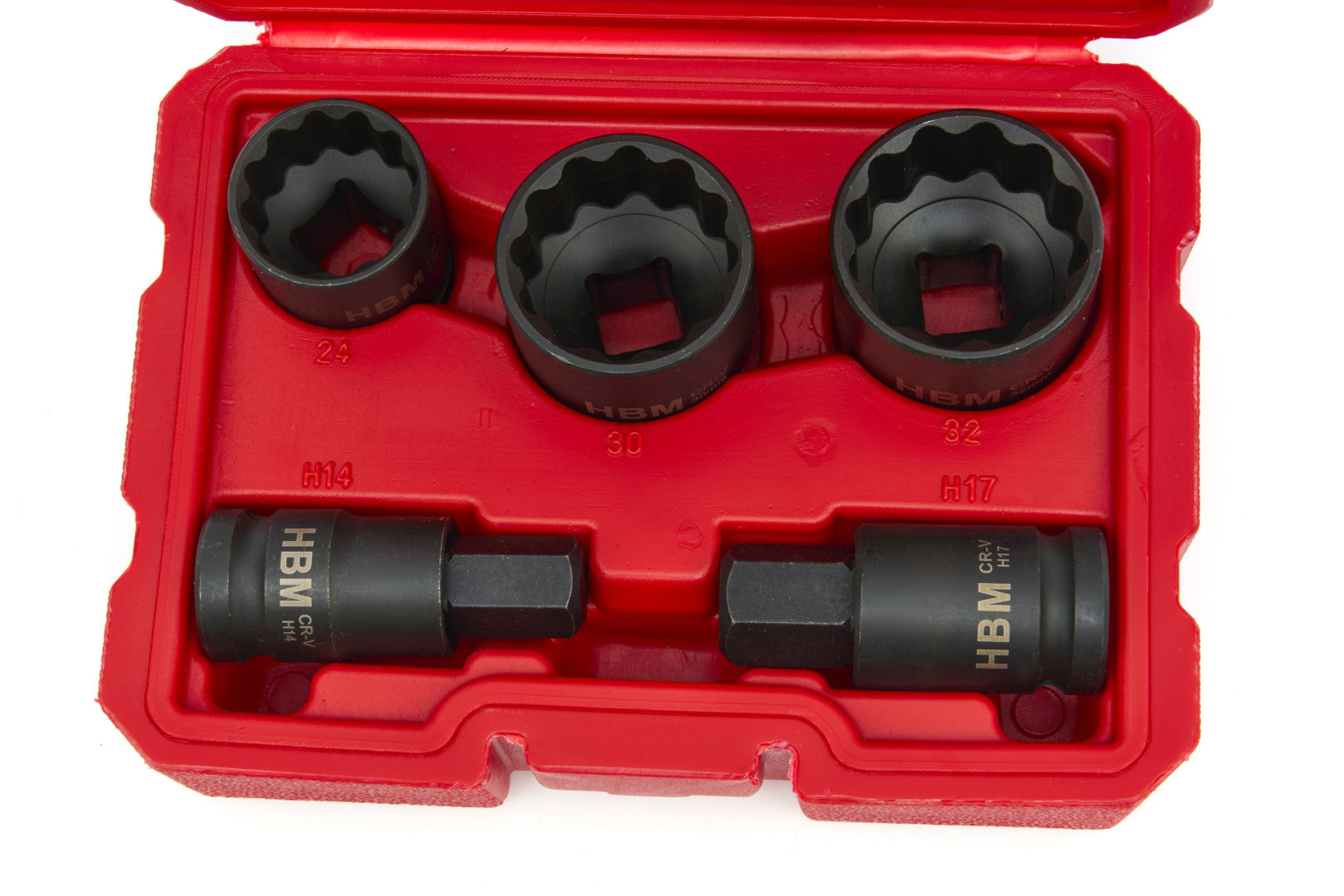 Set di chiavi e bussole a impatto 1/2" esagonali, per ingranaggio planetario motore, 24-30-32" mm, VAG