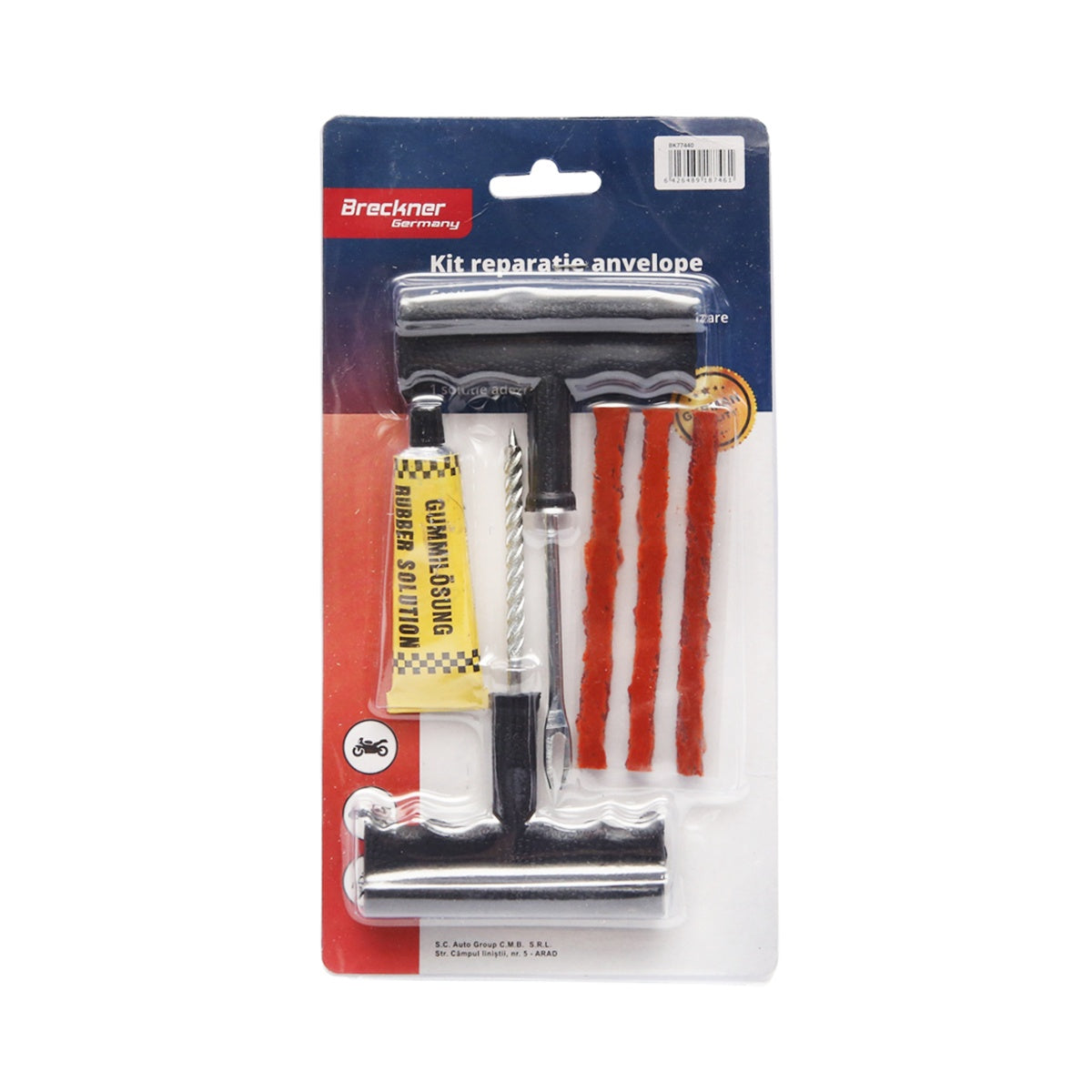 Kit riparazione pneumatici auto - kit foratura moto tubeless - emergenza per ripara gomme auto - kit riparazione gomme