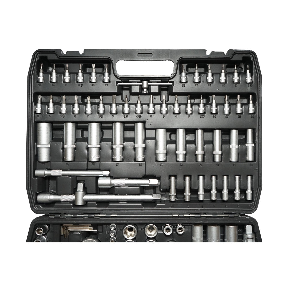 Valigetta utensili professionale 172 pezzi, serie di chiavi a bussola, torx cricchetti, prolunghe, kit attrezzi per auto, officina fai-da-te