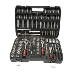 Valigetta utensili professionale 172 pezzi, serie di chiavi a bussola, torx cricchetti, prolunghe, kit attrezzi per auto, officina fai-da-te