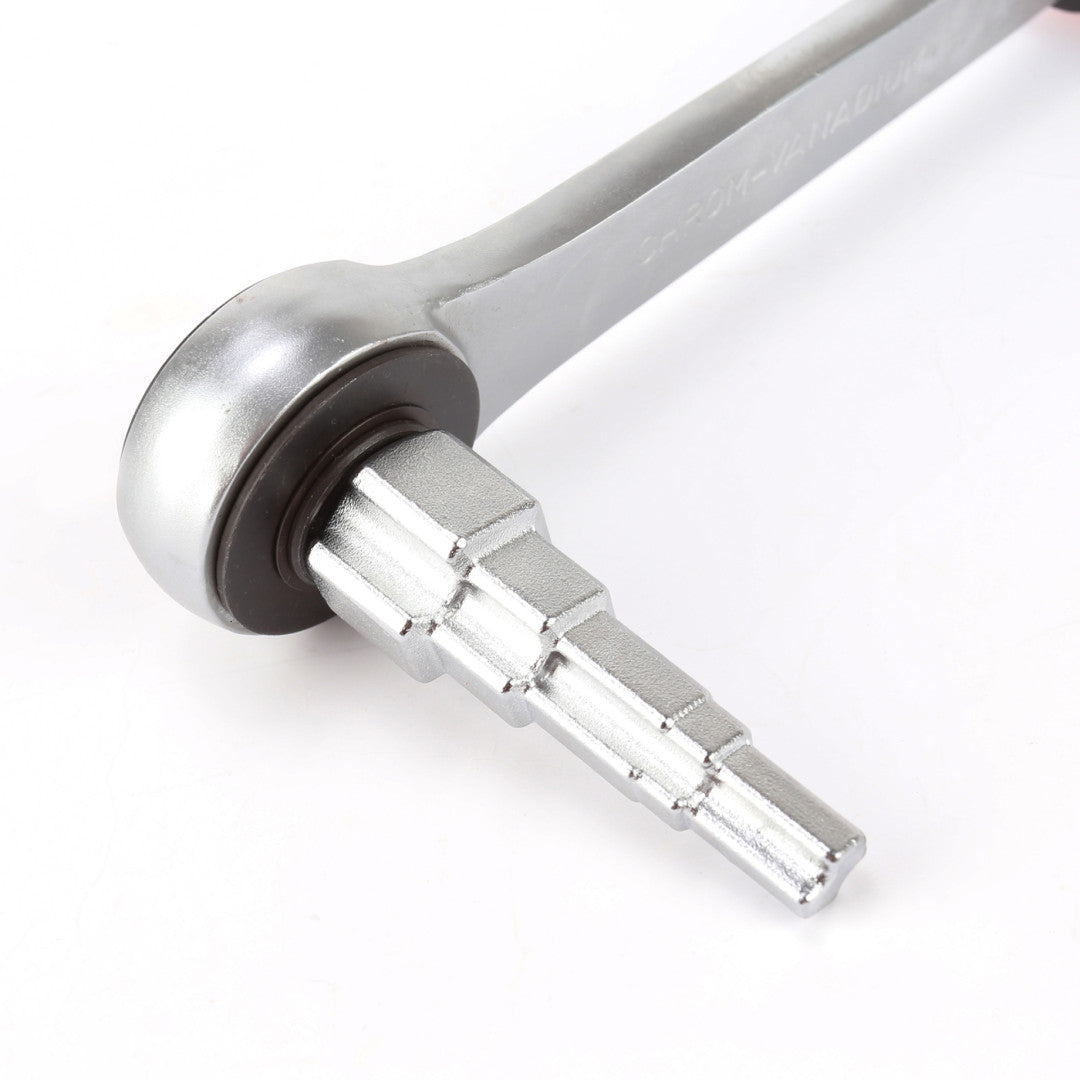 Chiave per valvola per radiatore, 10-11-12.5-16-21 mm chiave a gradino universale a 5 fasi per la rimozione di valvole per radiatori di dimensioni multiple, chiave a cricchetto sfalsata