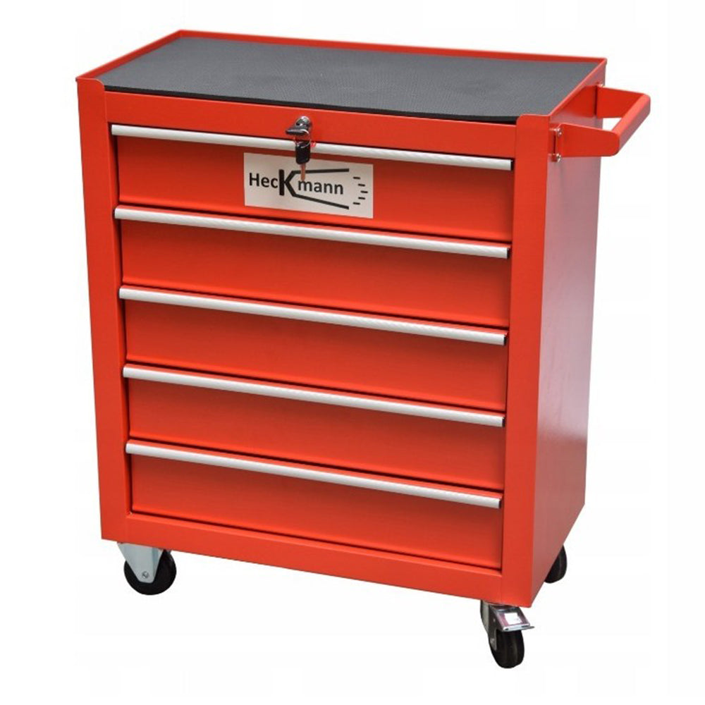 Carrello-armadietto metallico portautensili porta attrezzi multifunzione con 5 cassetti e ruote mobile 75 × 62 × 33 cm organizzatore per officina garage