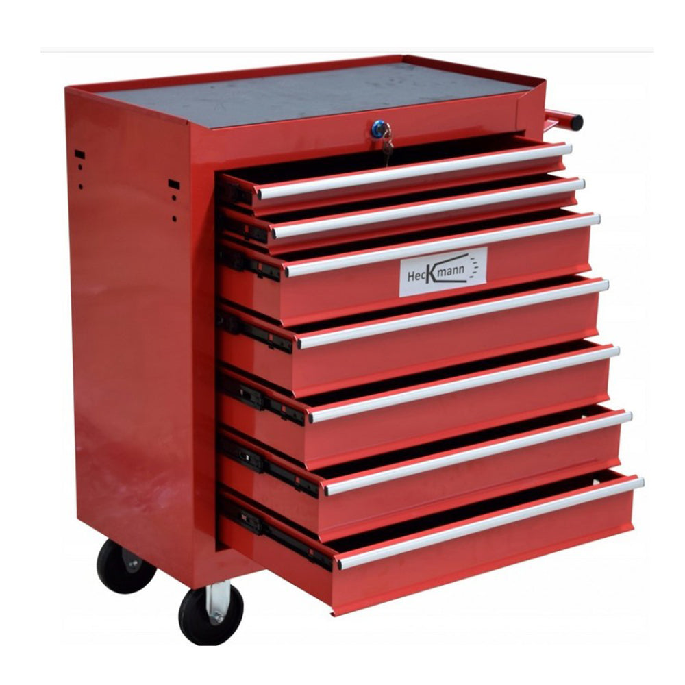 Carrello-armadietto metallico portautensili porta attrezzi multifunzione con 7 cassetti e ruote mobile 78 × 62 × 33 cm organizzatore per officina garage