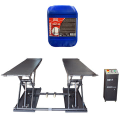 Ponte sollevatore a forbice portata 3000kg alzata da 110 a 1000mm, ideale per gommisti, con olio gratis