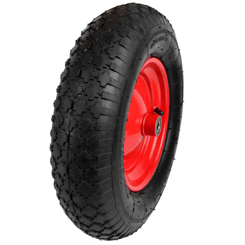Ruota per carriola 4.00-8/2PR cerchio rosso
