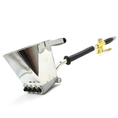 Macchina per la pulizia ad aria compressa, pistola a imbuto con 4 ugelli metallici aggiuntivi, pistola pneumatica per intonacatura-verniciatura, pistola per malta, in acciaio inox