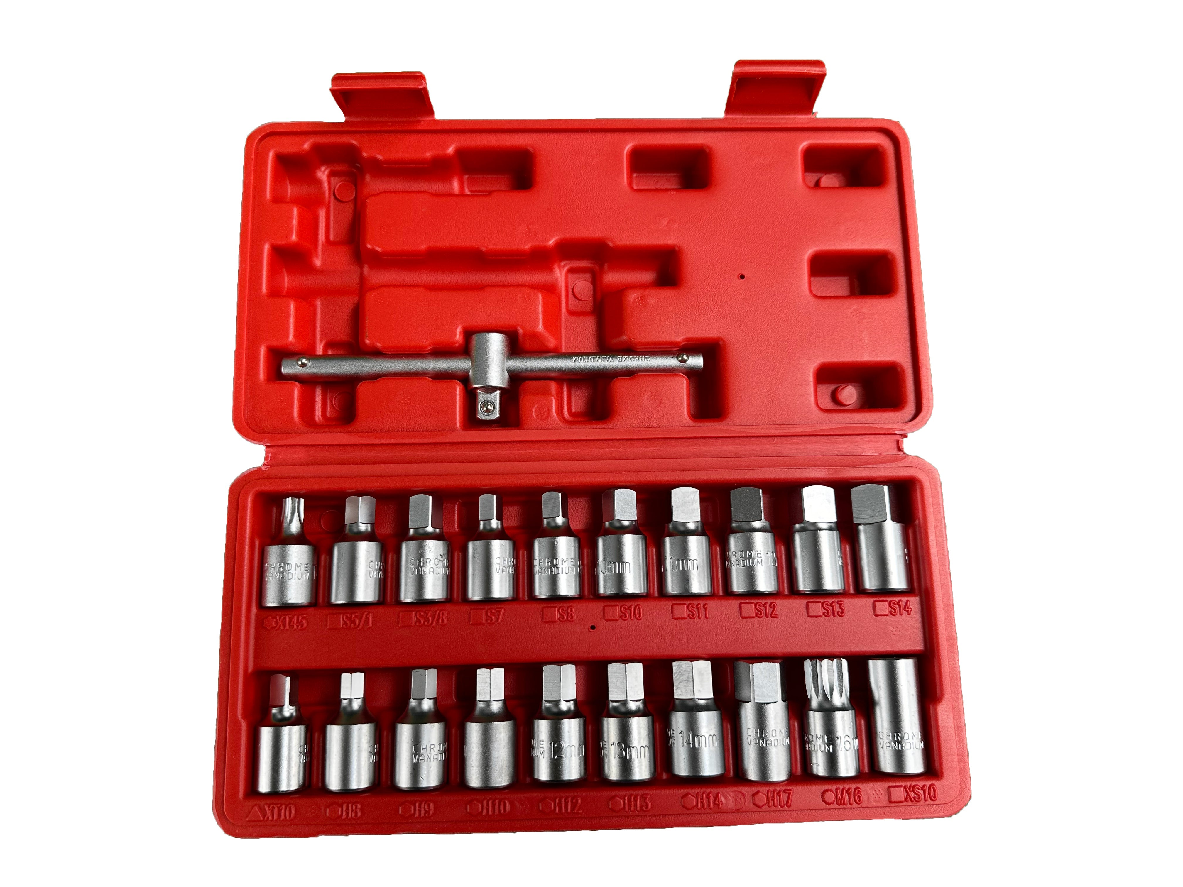 Set chiavi bussole set olio tappo di scarico noci 21 pezzi, set di chiavi a bussola per coppa dell'olio, attrezzi per auto e autocarri officina, Gebo Tools