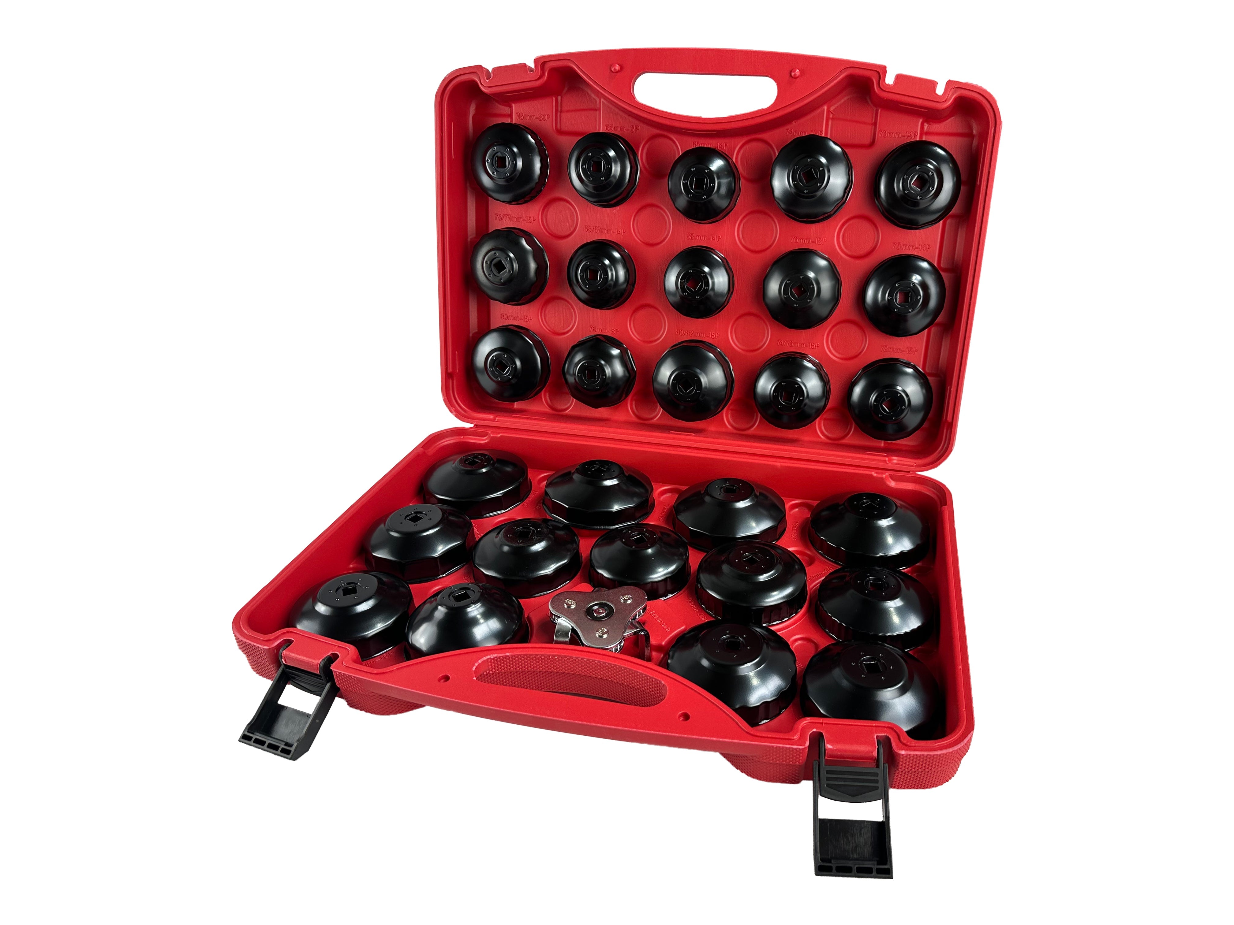 Set chiavi a tazza per filtro olio, chiave a ragno 30 pezzi, chiavi coppe smontare filtri auto, Gebo Tools