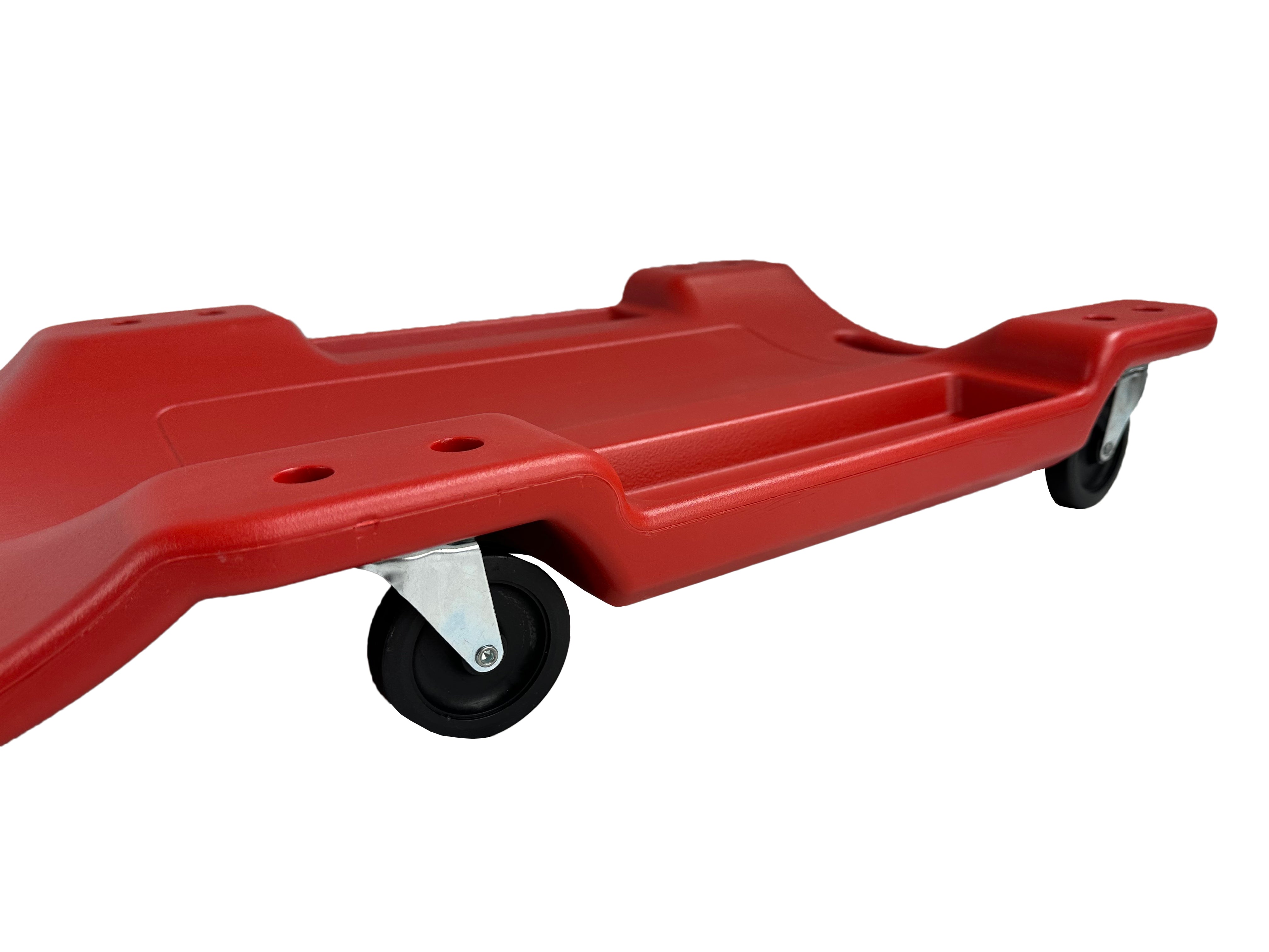 Carrello sotto auto professionale, sgabello da officina, lettino meccanico sottomacchina, pedana montaggio, riparazioni meccanico con ruote e poggiatesta, rosso Gebo Tools