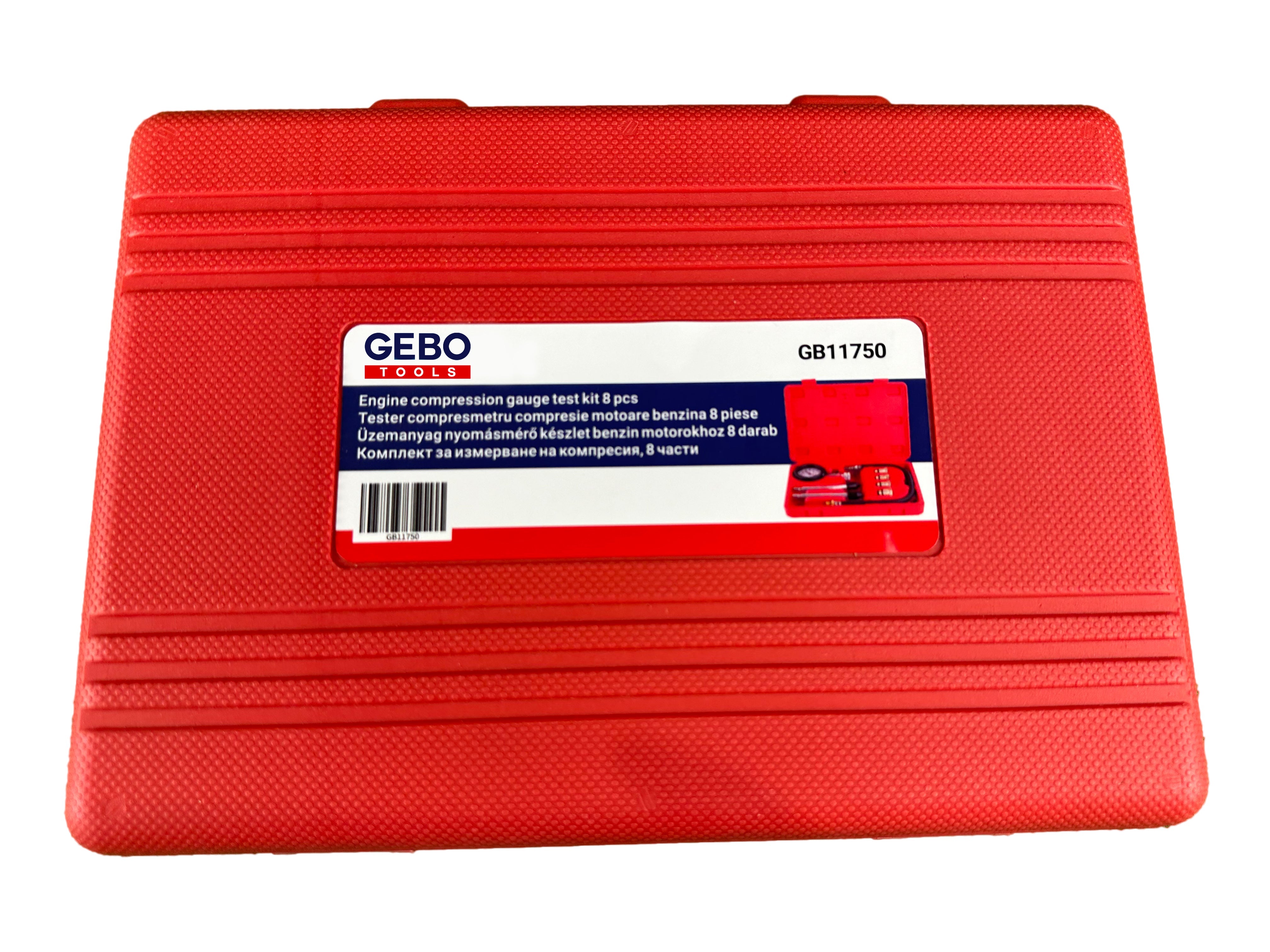 Set di tester compressione per motori a benzina, compressione motore per auto e camion, 0-20 bar, set da 8 pezzi per ripristinare compressione motore, Gebo Tools
