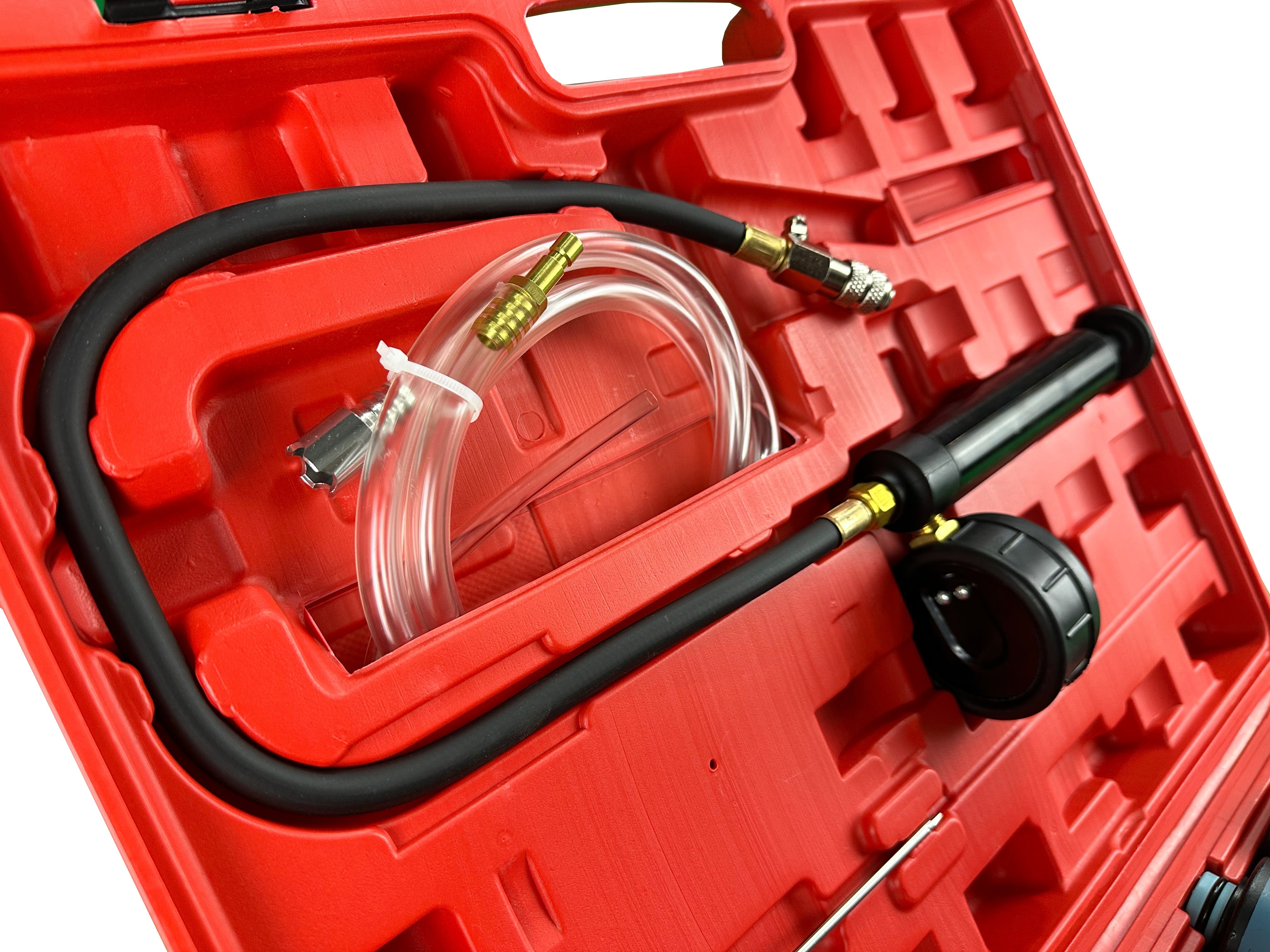 28 pz sistema di raffreddamento kit tester di pressione del radiatore, serbatoio dell'acqua universale rivelatore di perdite auto sistema di raffreddamento, tester kit con pompa booster manuale, Gebo Tools