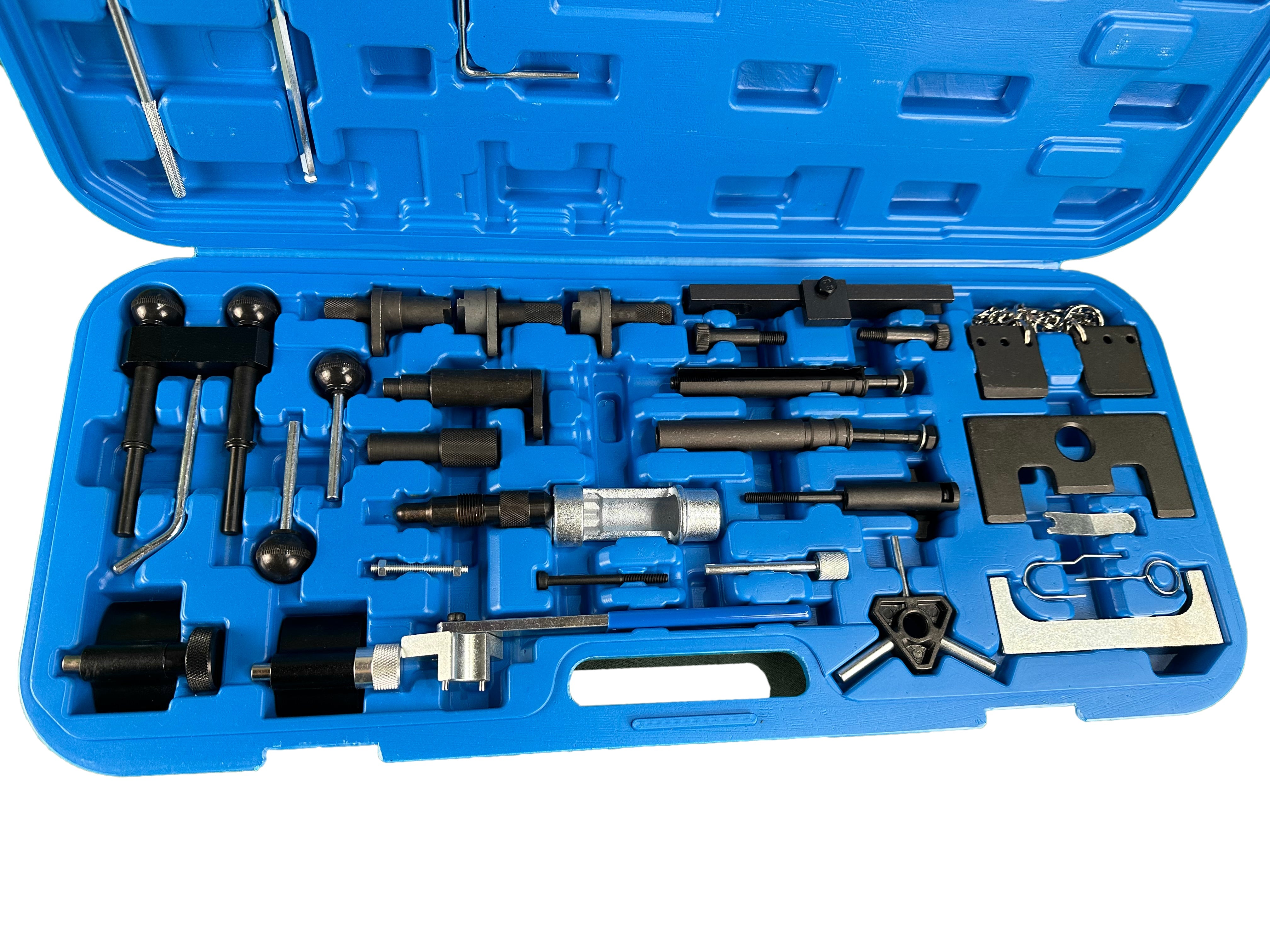 Kit di strumenti di bloccaggio di allineamento dell'albero a camme del motore, kit messa in fase motore, kit fasatura motori VW Audi Seat Skoda 1.2 1.4 1.6 1.9 2.0 2.5 3.3 Gebo Tools