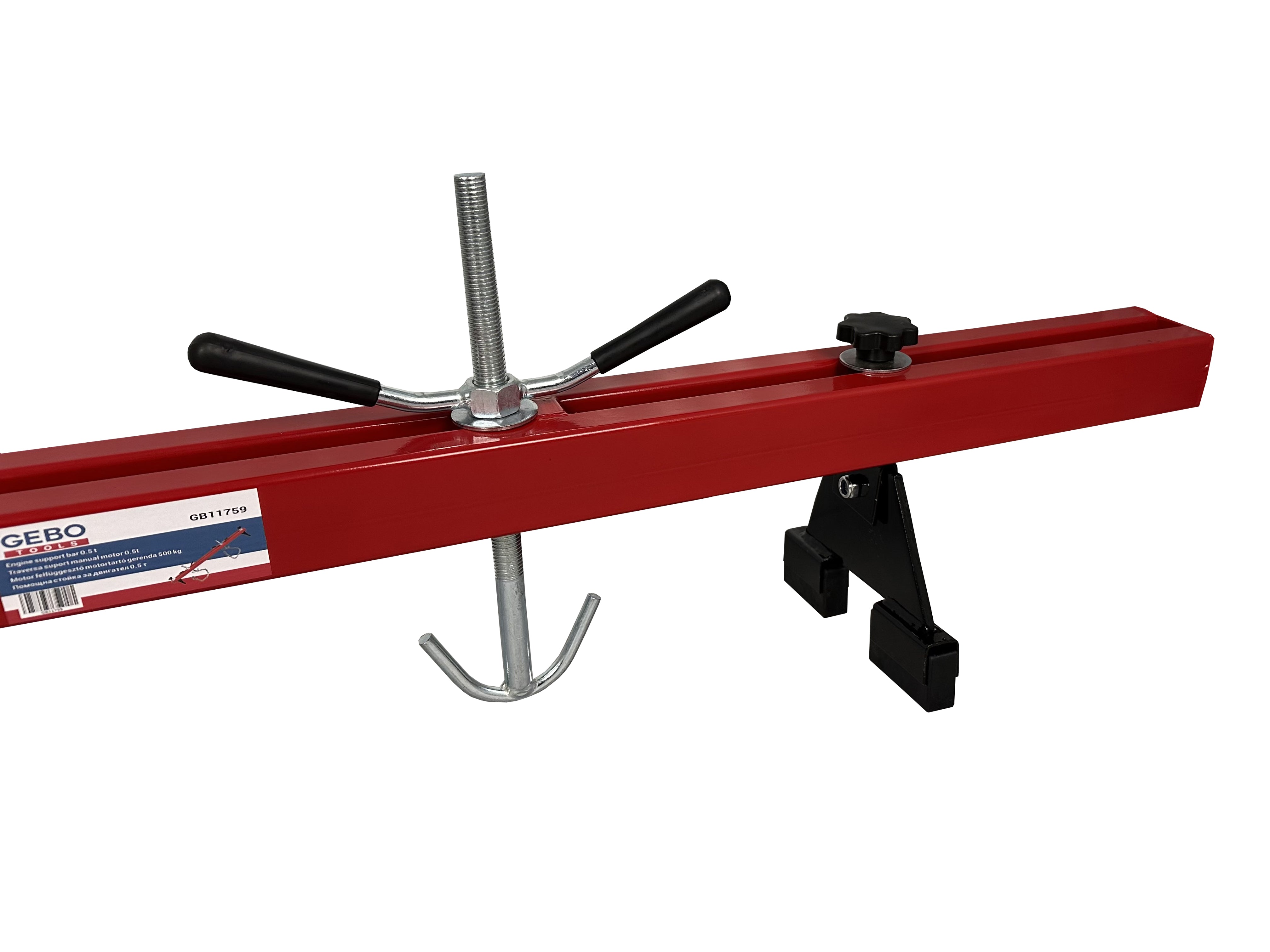 Ponte motore con portata max di 500 kg, traversa per sollevamento per riparazioni di motori, barra traversa supporto manuale motore ponte motore, Gebo Tools