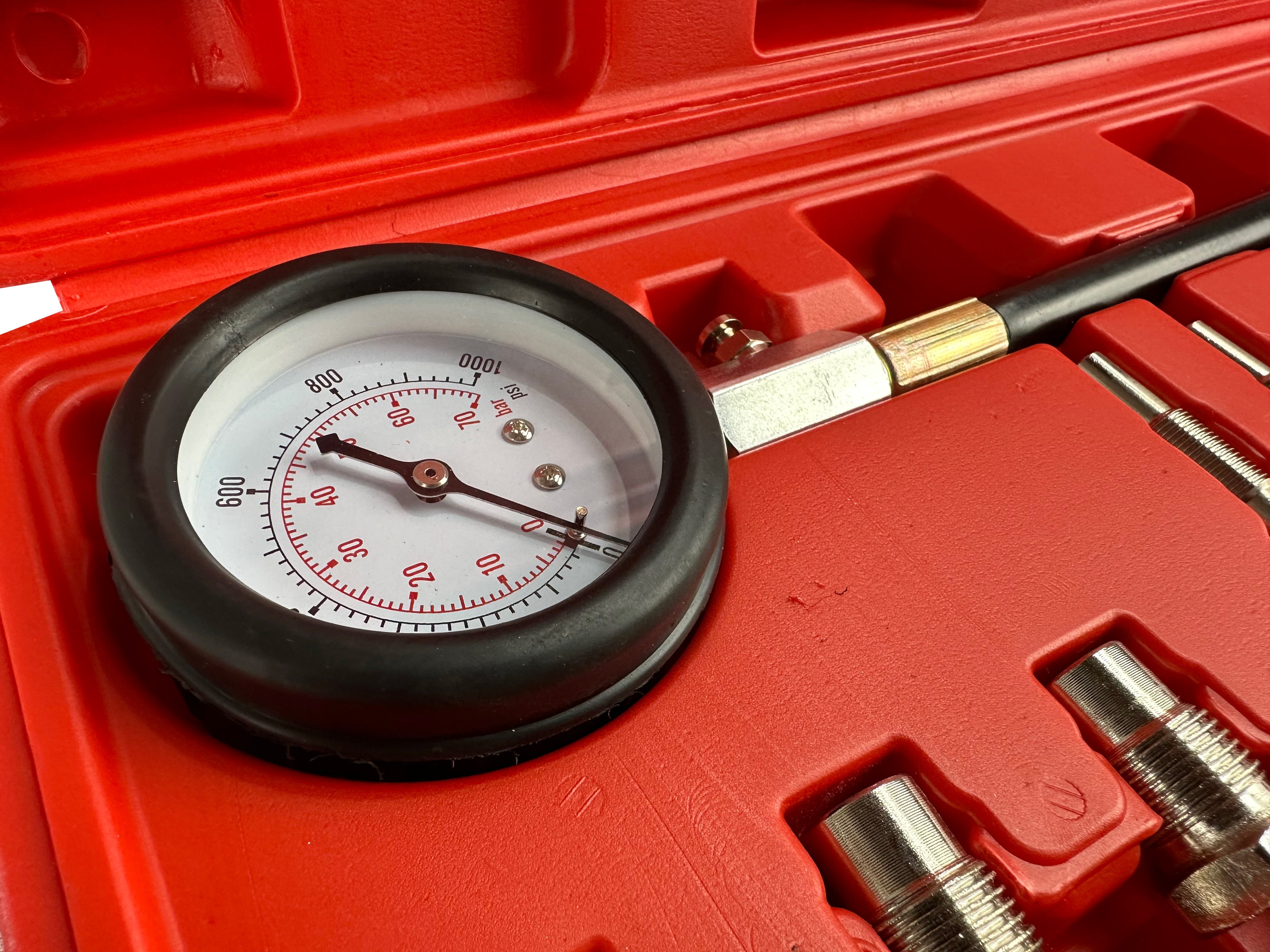 Kit di strumenti tester per compressione, motore diesel, per auto, 0-70 bar, manometro di compressione, strumento diagnostica cilindro, Gebo Tools