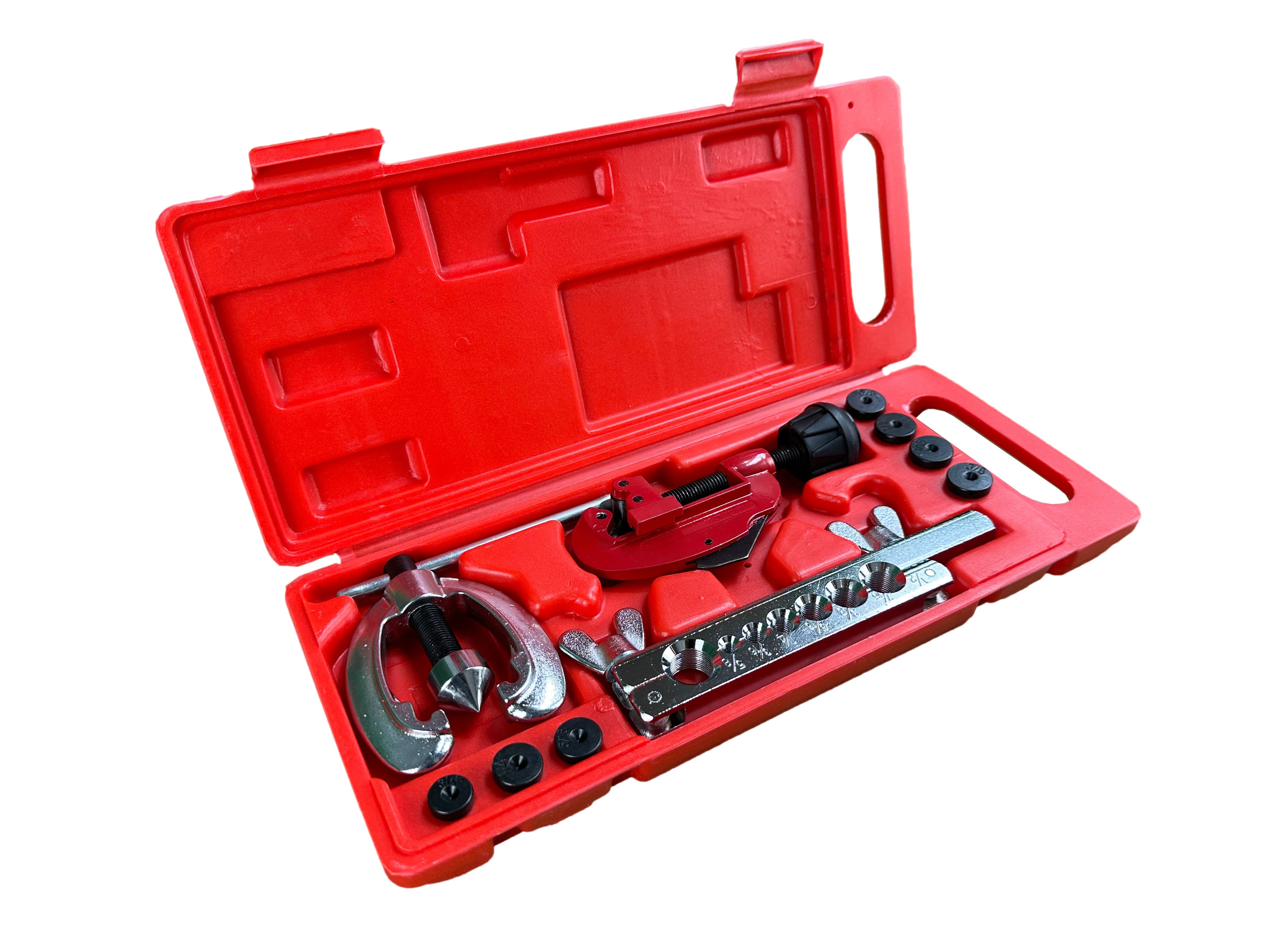 Flangiatubo cono eccentrico, cartellatrice tubi, bordatubi, kit utensili bordatura, svasatura di tubi freno e tubi, Gebo Tools