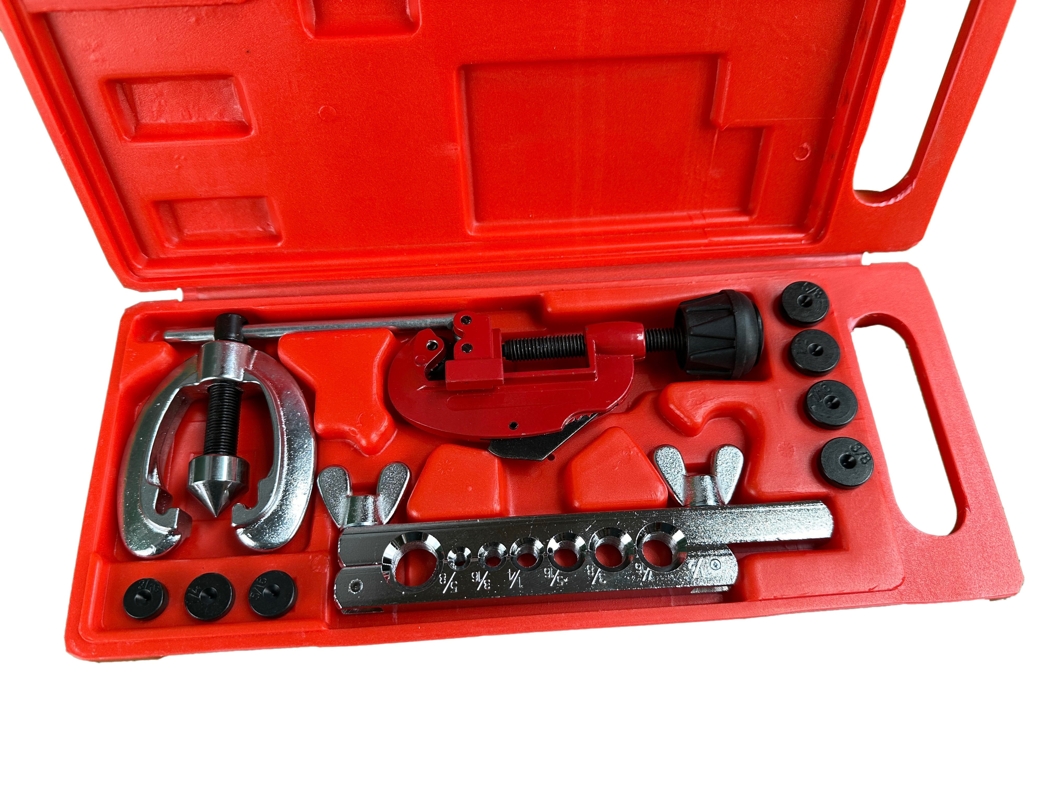 Flangiatubo cono eccentrico, cartellatrice tubi, bordatubi, kit utensili bordatura, svasatura di tubi freno e tubi, Gebo Tools