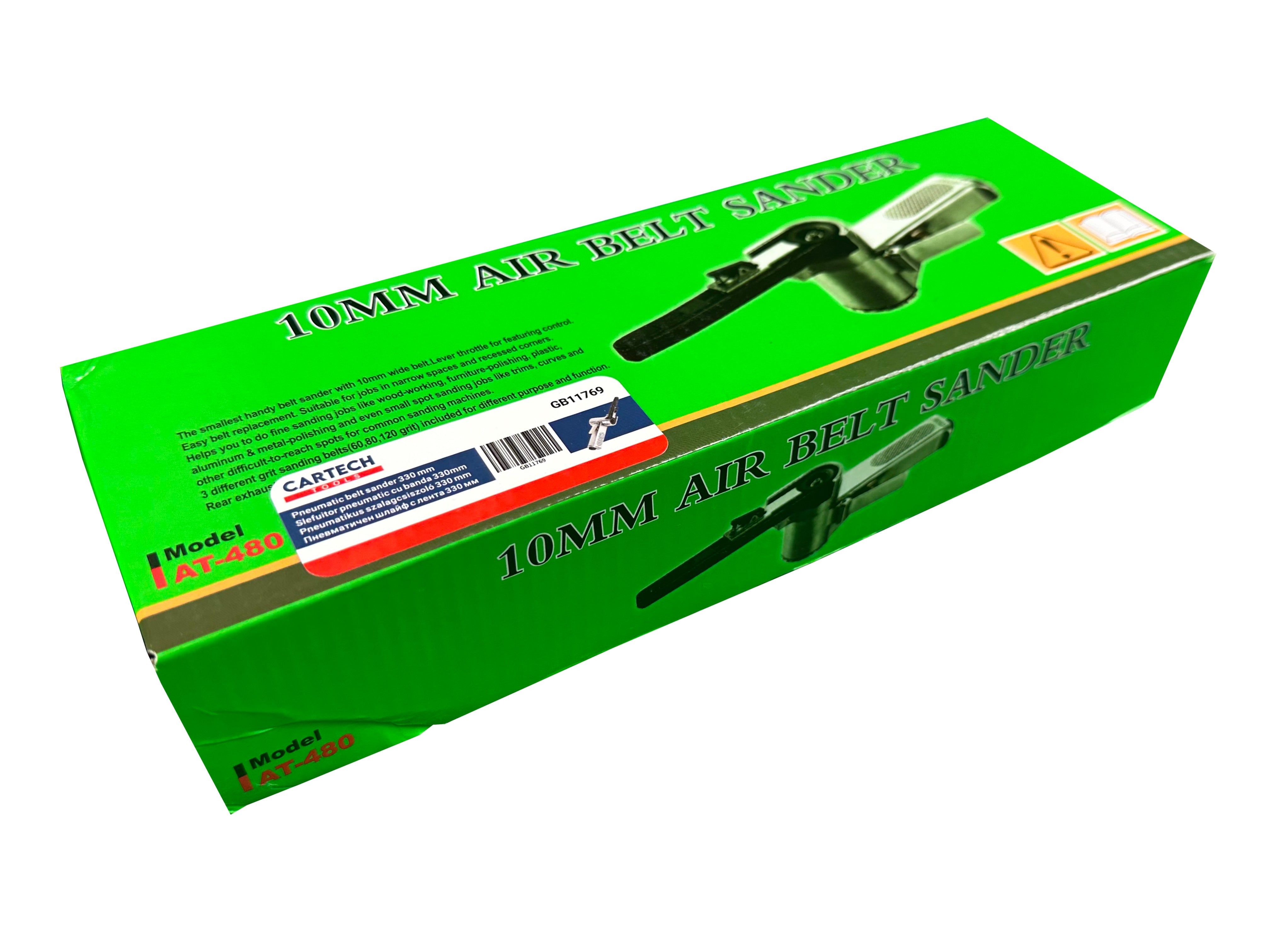 Levigatrice a nastro pneumatica per nastri abrasivi da 330 mm, a 3 nastri, Gebo Tools