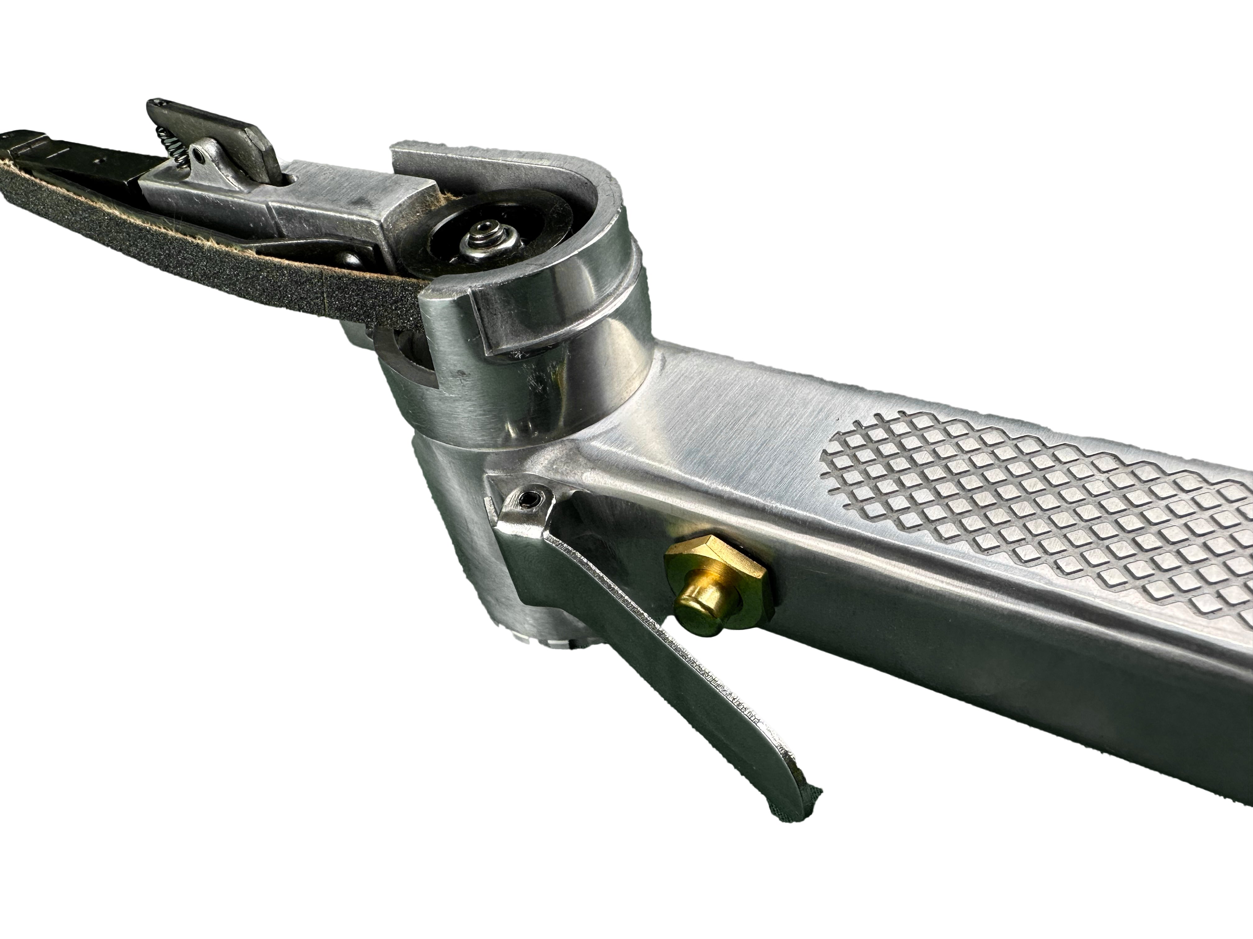 Levigatrice a nastro pneumatica per nastri abrasivi da 330 mm, a 3 nastri, Gebo Tools