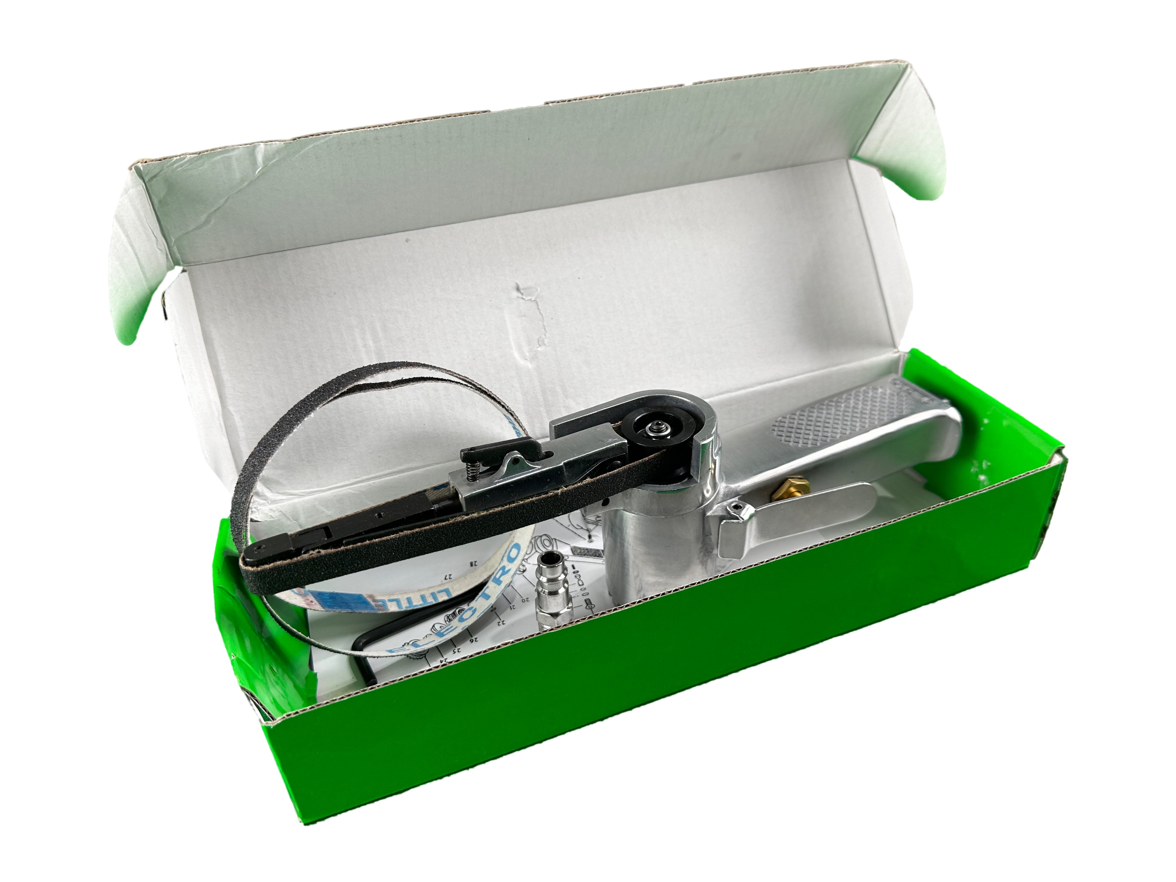 Levigatrice a nastro pneumatica per nastri abrasivi da 330 mm, a 3 nastri, Gebo Tools